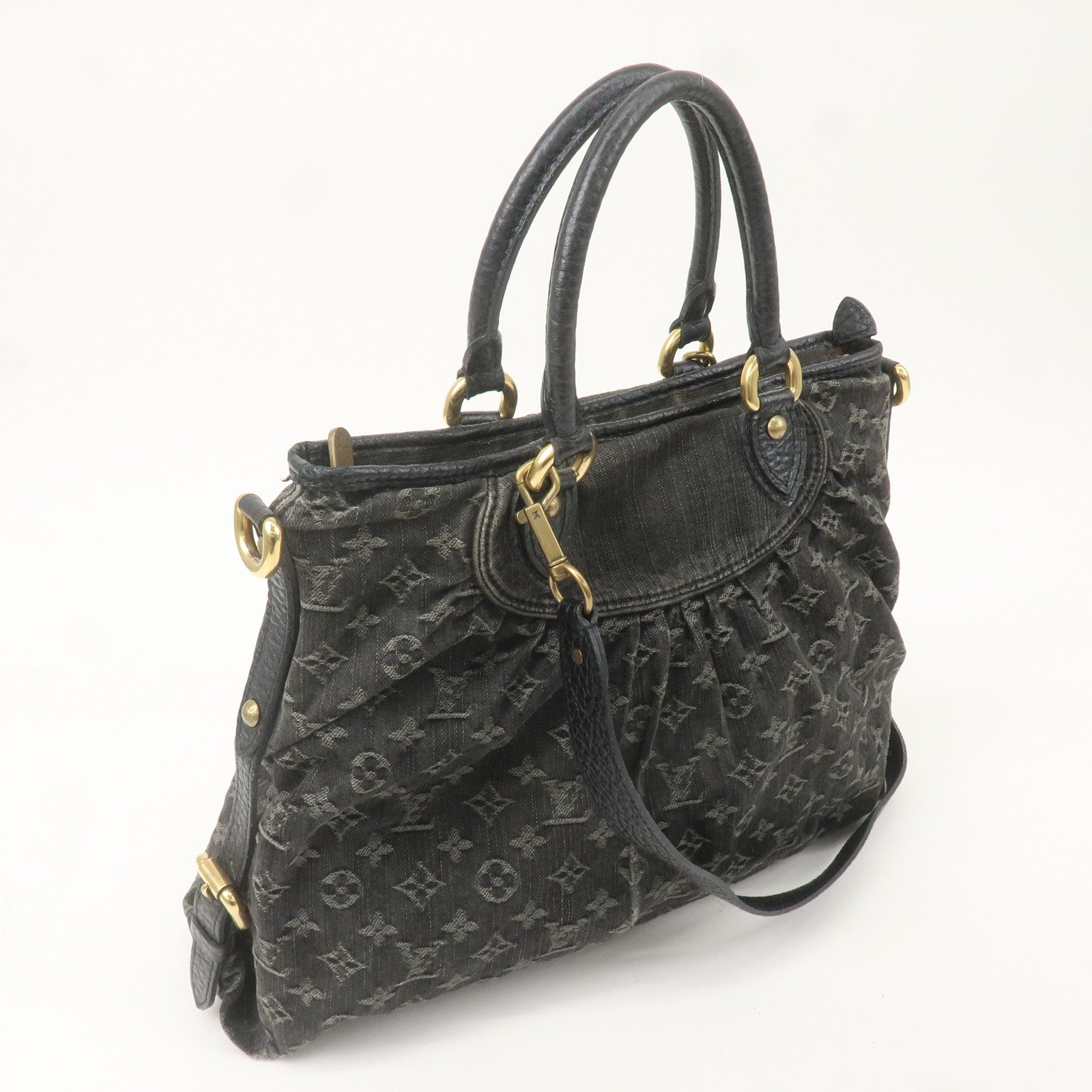 Louis Vuitton Monogram Denim Neo Cabby GM Shoulder Bag Noir M95352