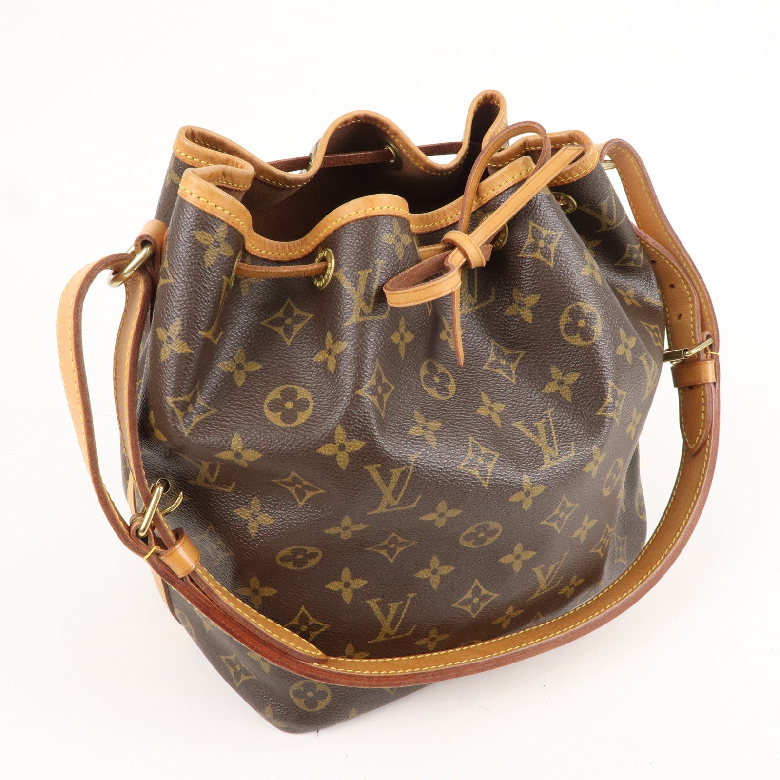 Louis Vuitton Monogram Petit Noe Shoulder Bag Brown M42226