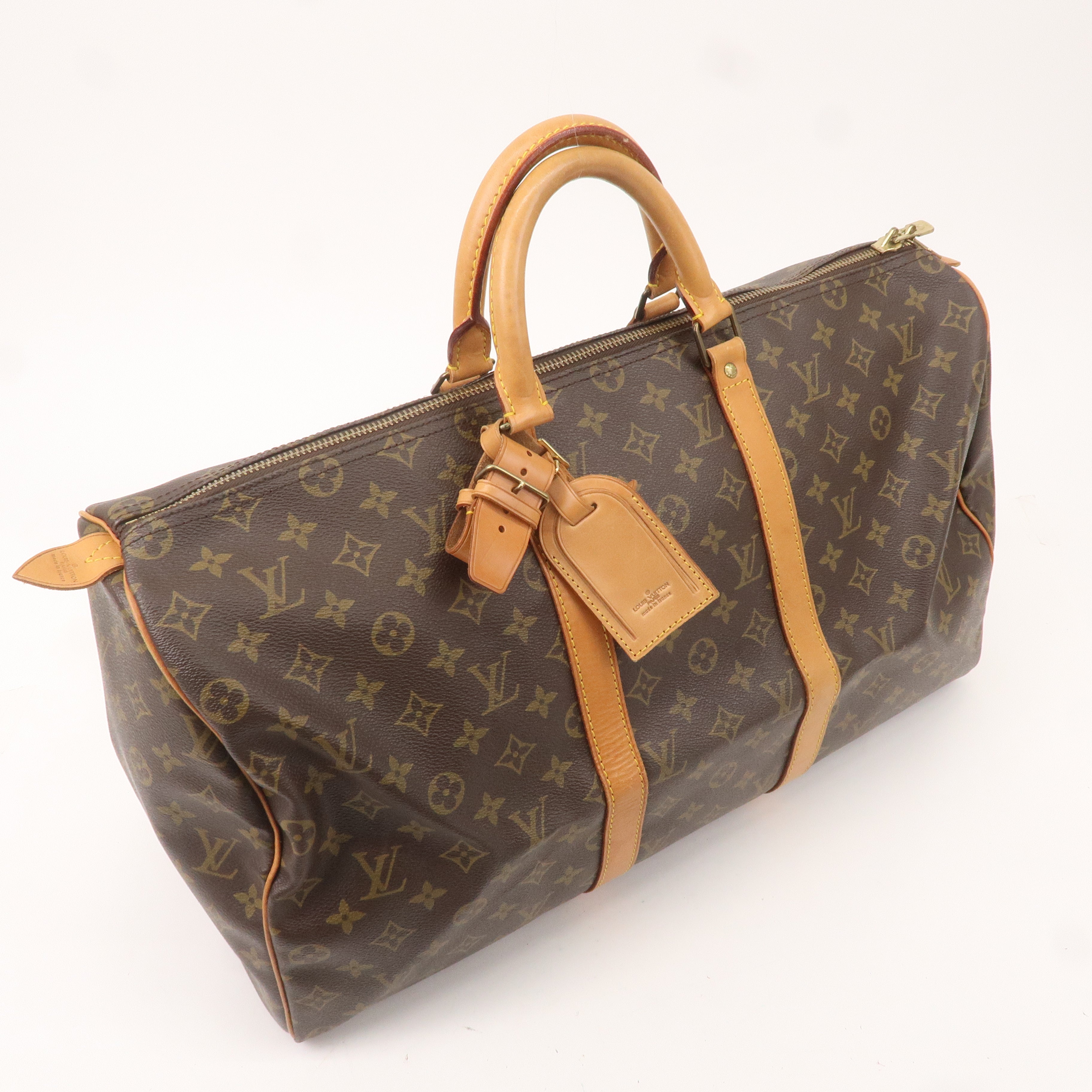 Louis Vuitton Monogram Keep All 50 Boston Bag Brown M41426