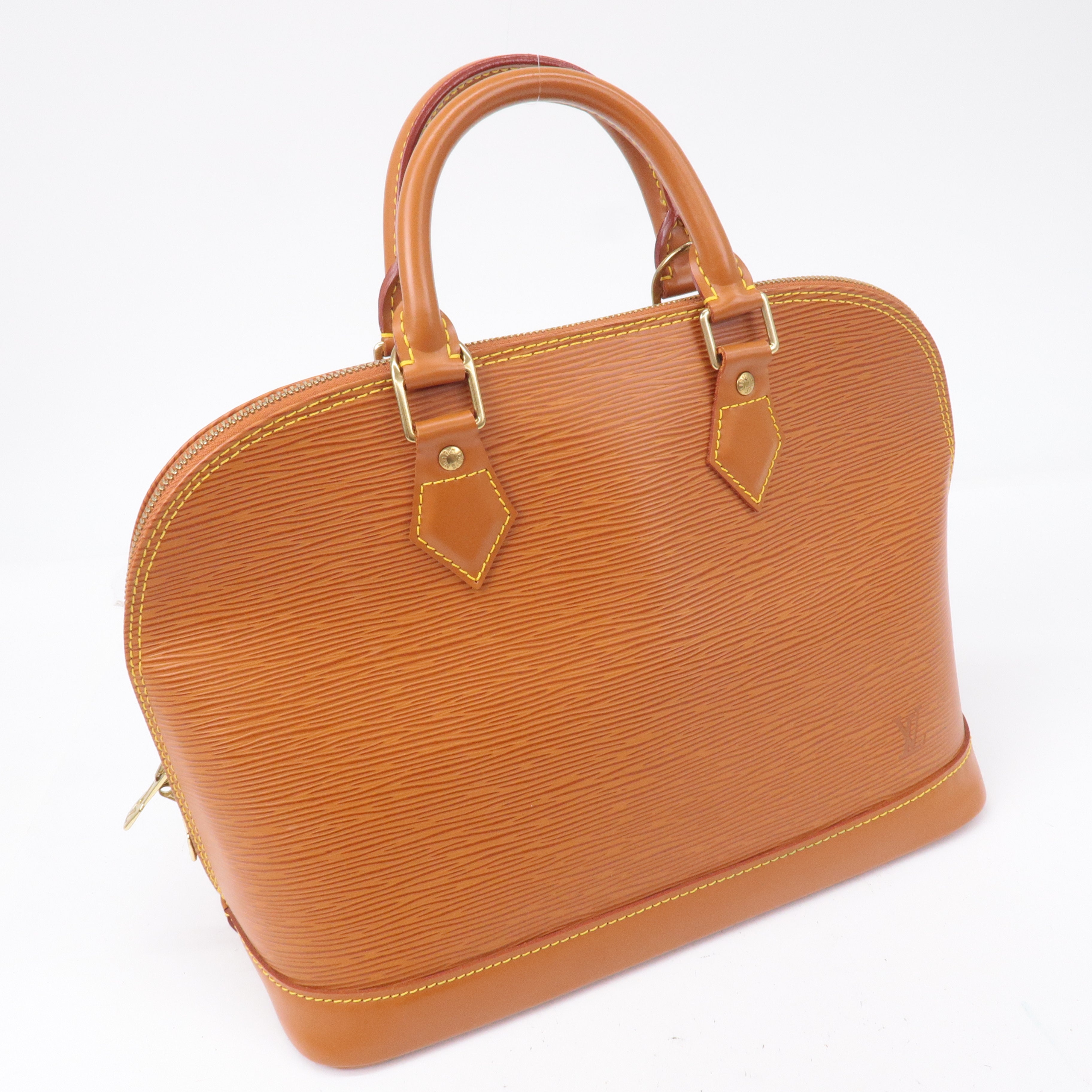 Louis Vuitton Epi Alma Leather Hand Bag Zipangu Gold M52148