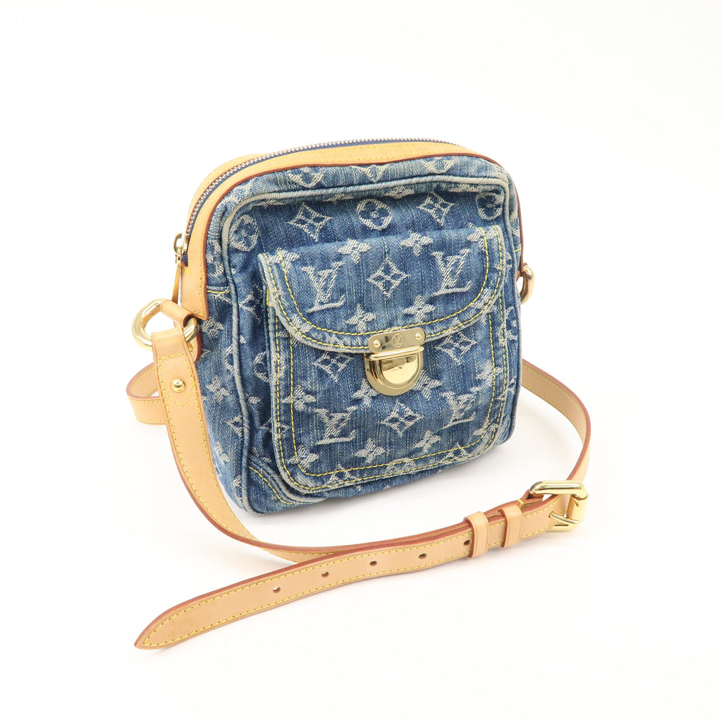Louis Vuitton Monogram Denim Camera Bag Shoulder Bag Blue