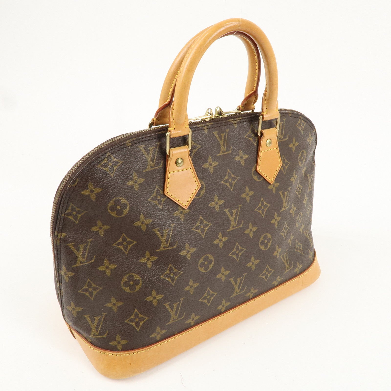 Louis Vuitton Monogram Alma Hand Bag Brown M51130