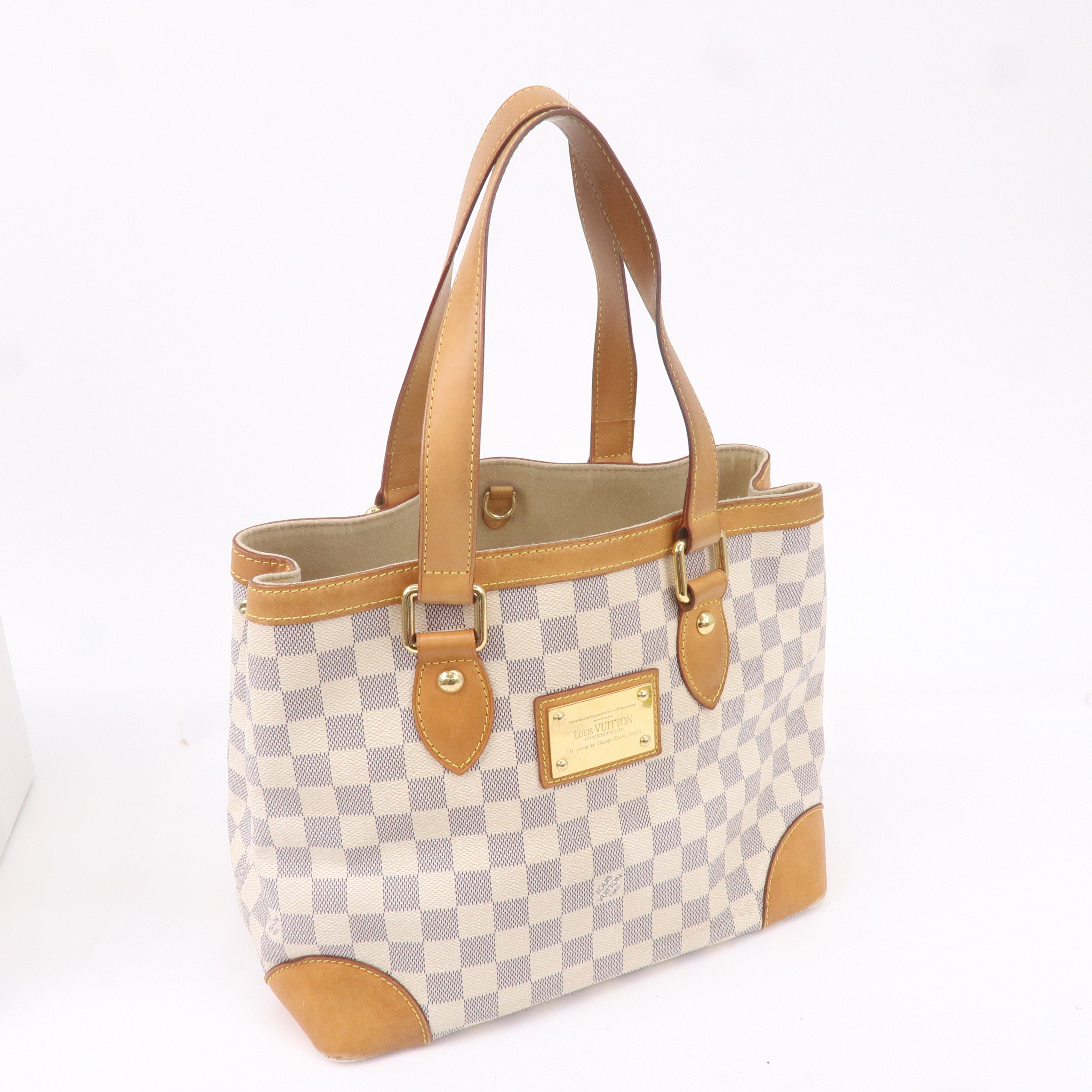 Louis Vuitton Damier Azur Hampstead PM Hand Bag Ivory N51207