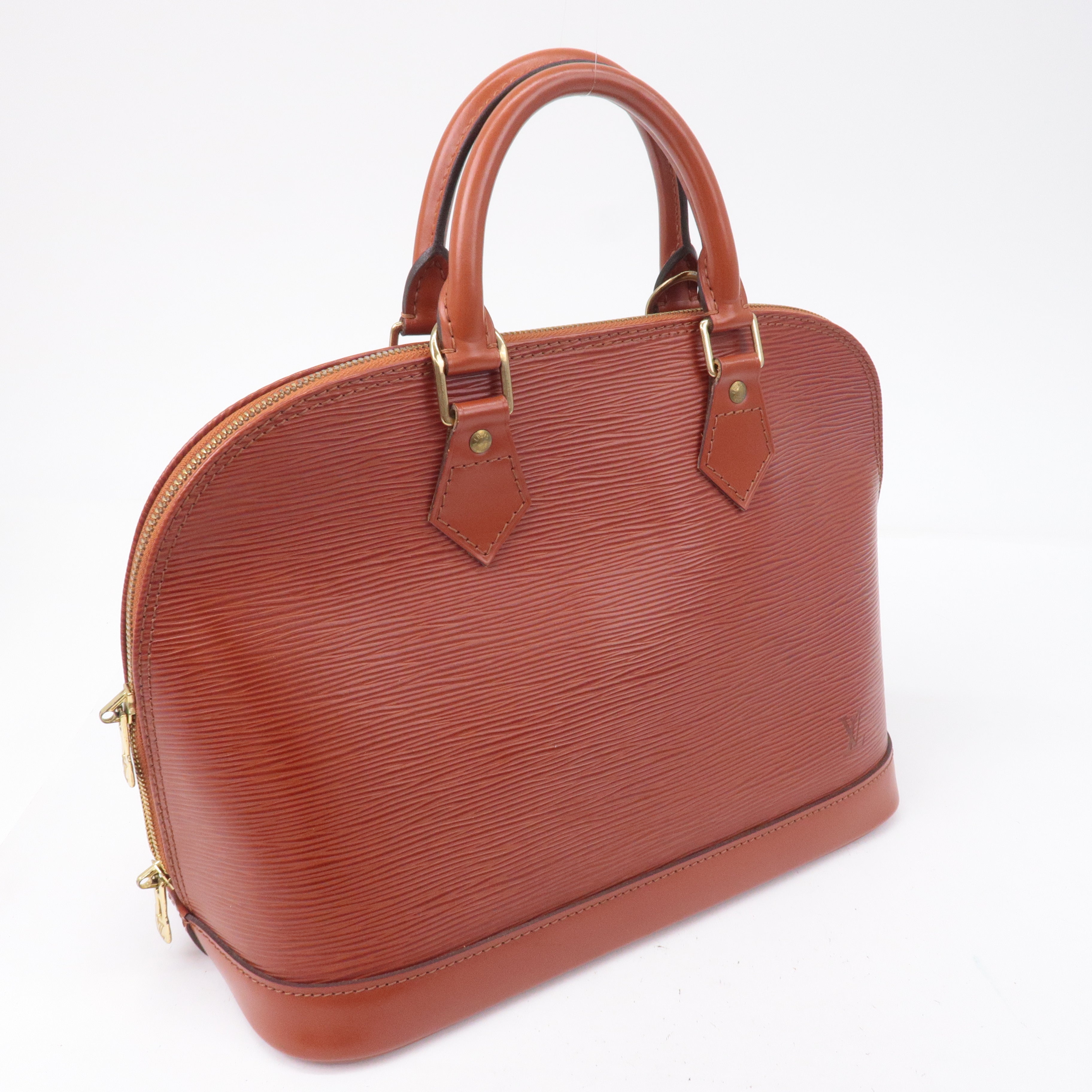 Louis Vuitton Epi Alma 2Way Bag Hand Bag Kenya Brown M52143