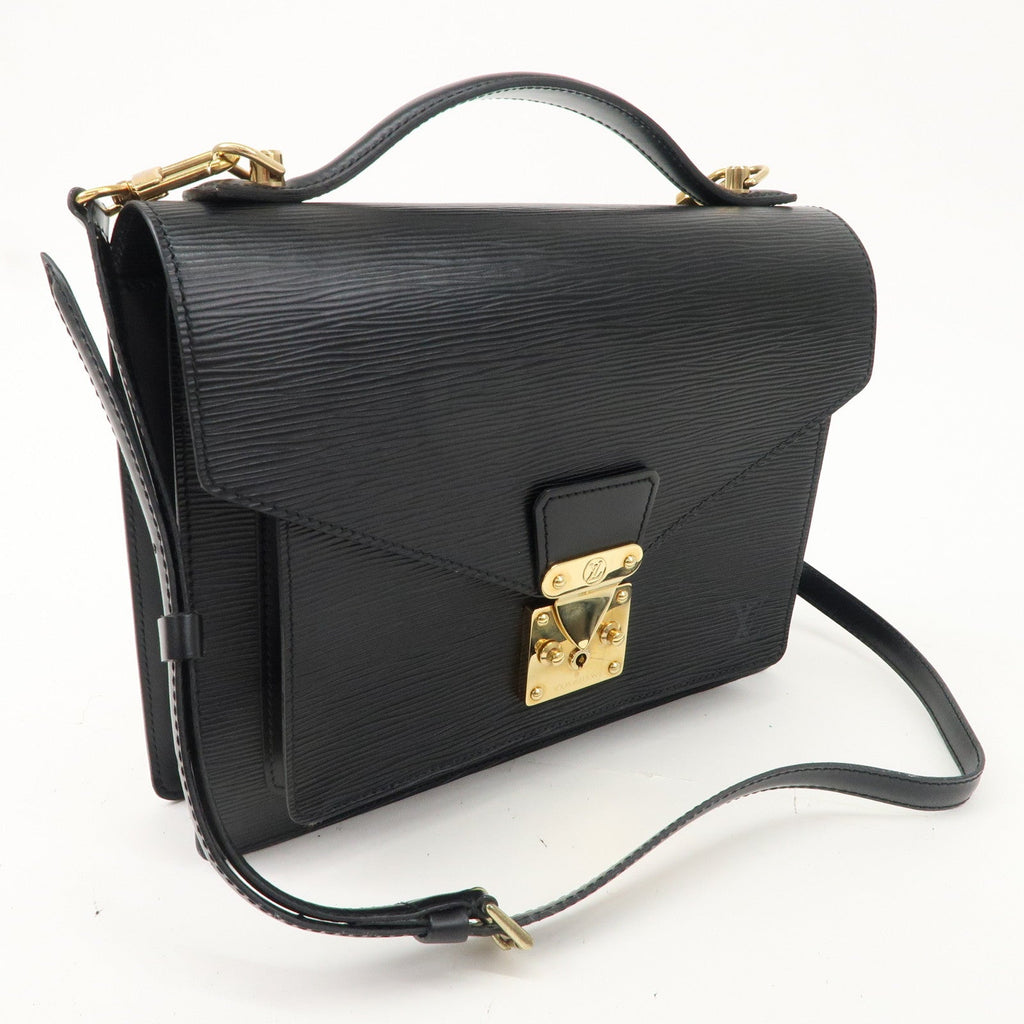 Louis Vuitton Epi Monceau Hand Bag Black Noir M52792