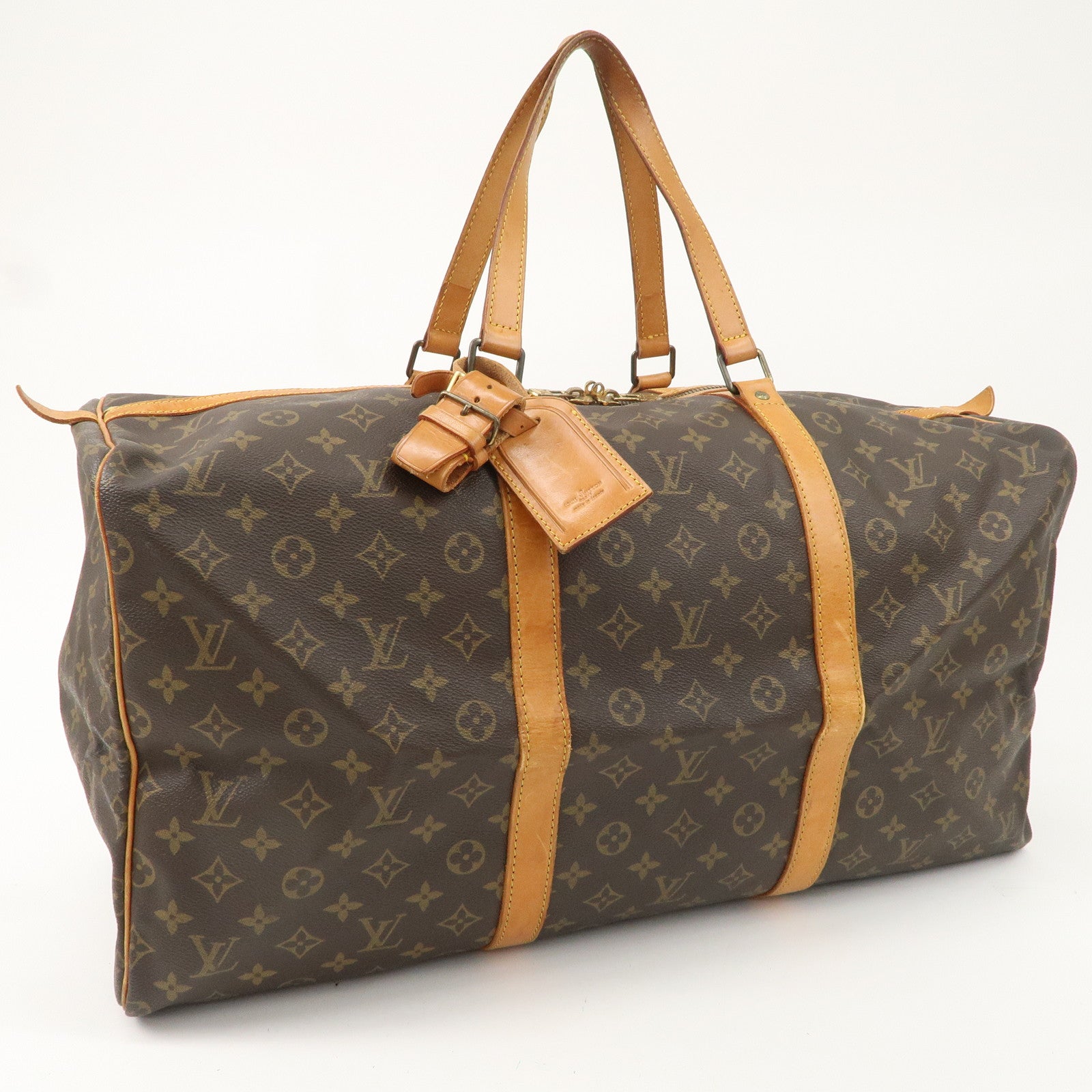 Louis Vuitton Monogram Sac Souple 55 Boston Bag Brown M41622