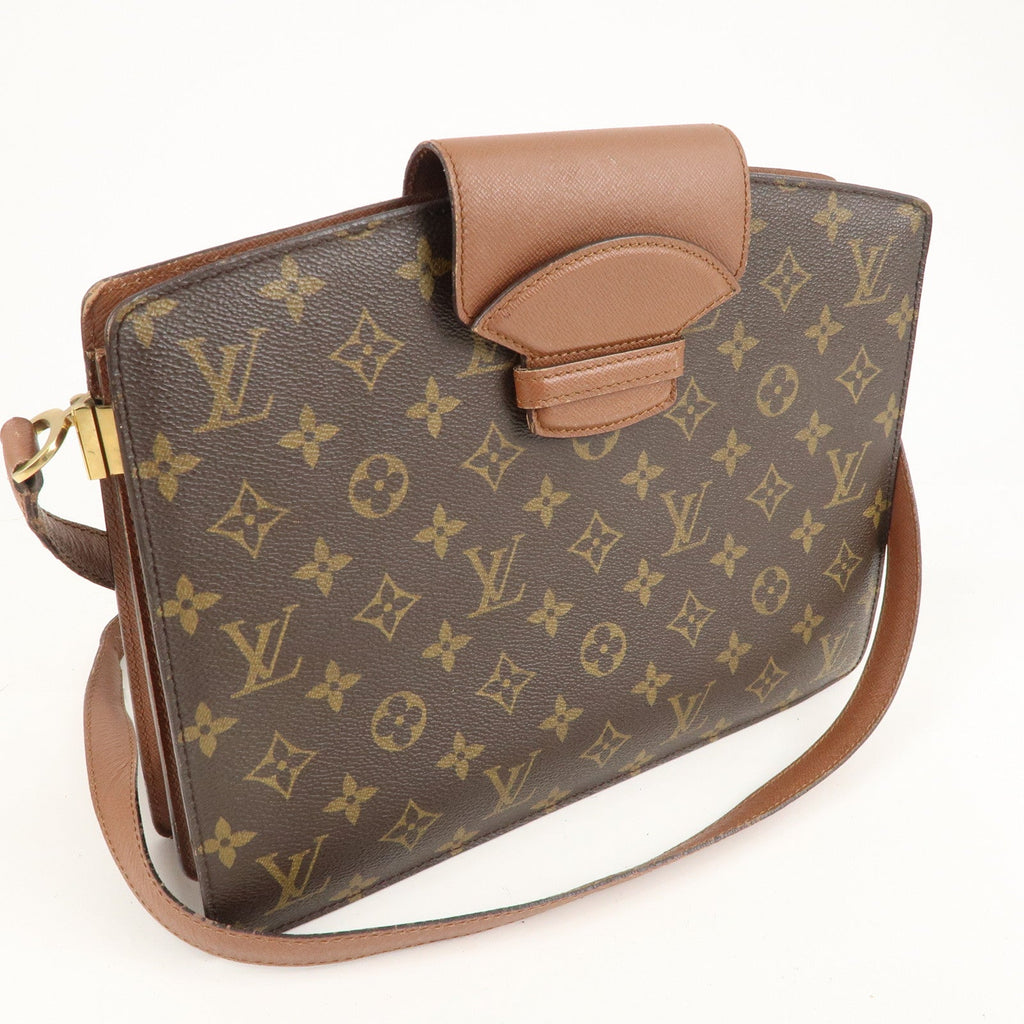 Louis Vuitton Monogram Courcelles Shoulder Bag Brown M51375