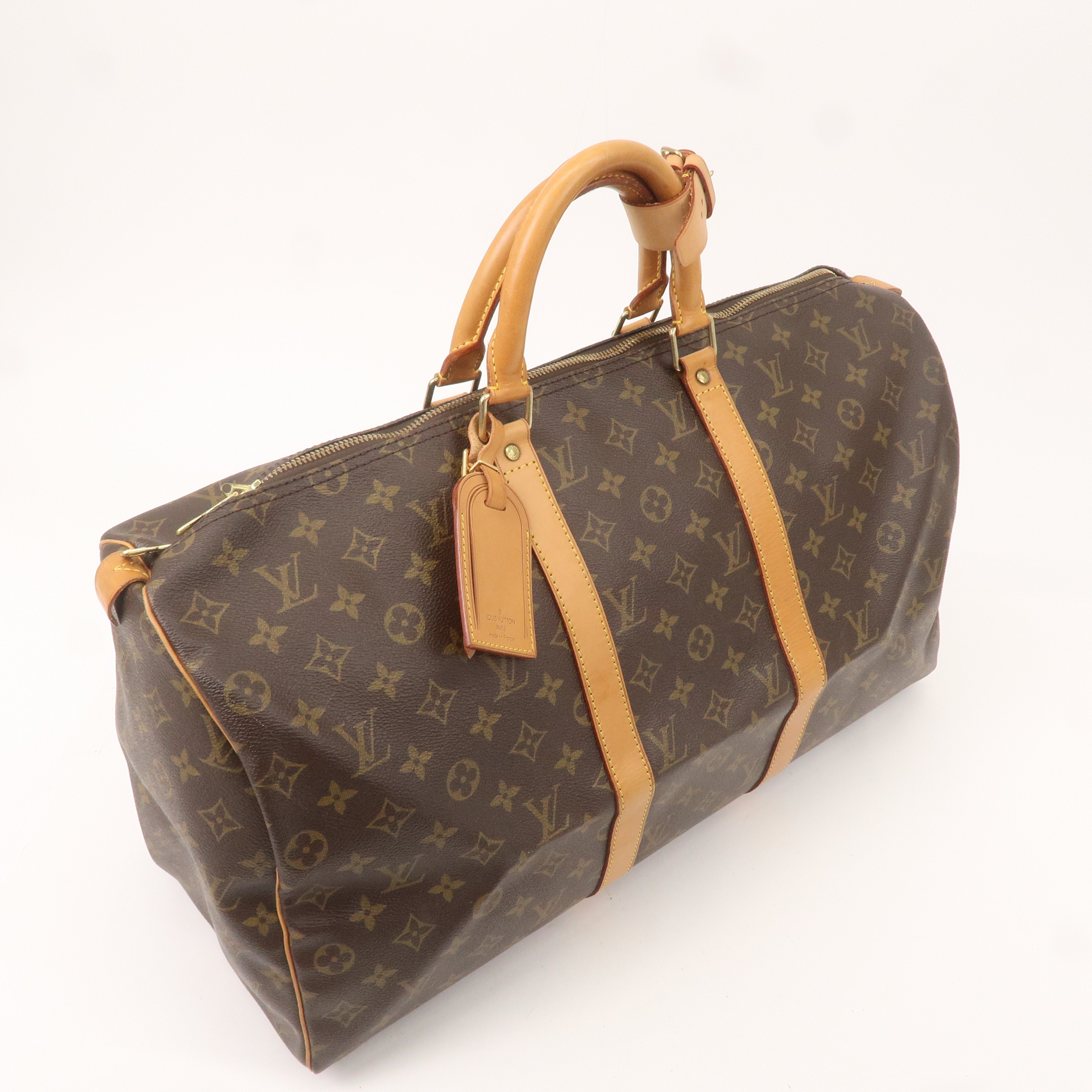 Louis Vuitton Monogram Keep All 50 Boston Bag Brown M41426