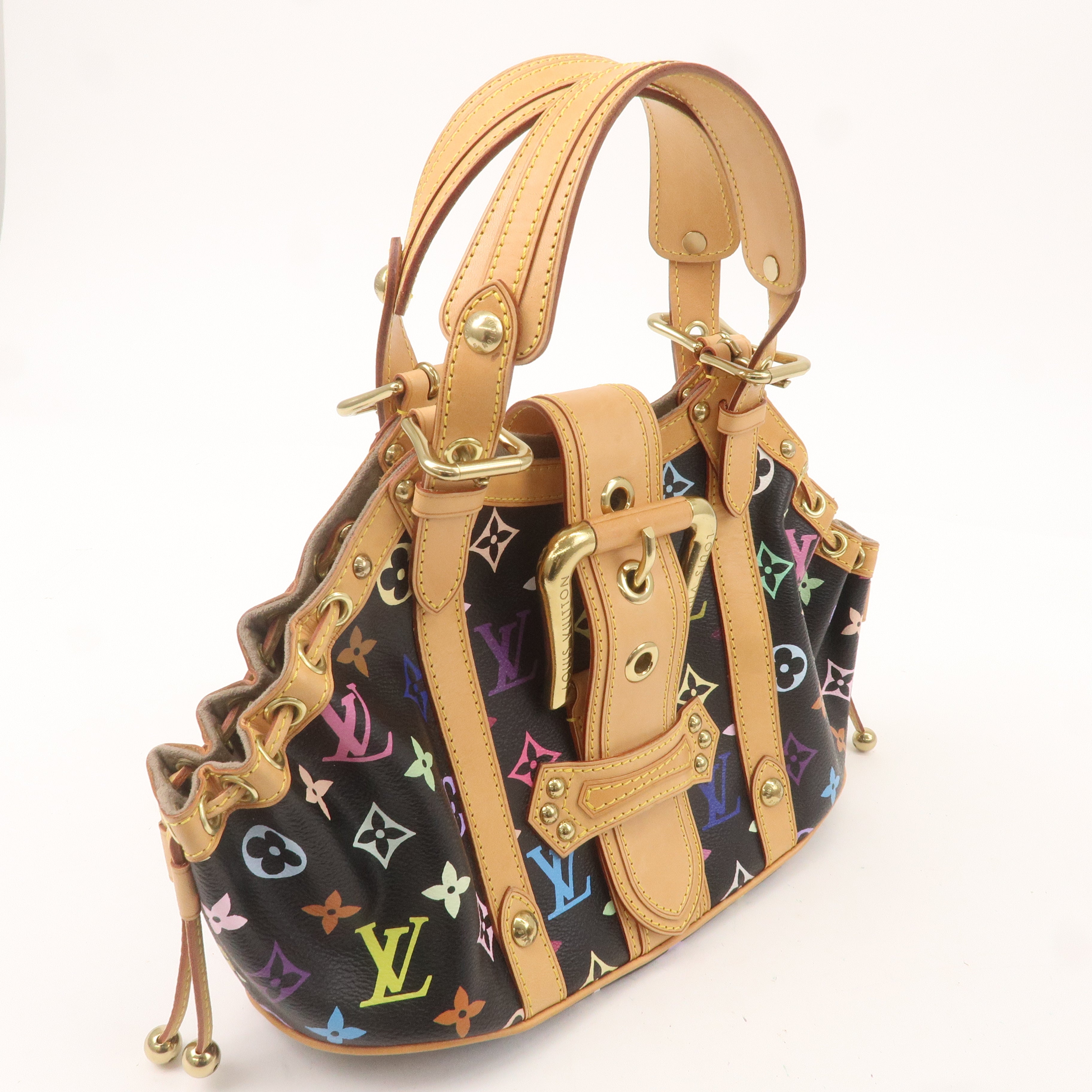 Louis Vuitton Monogram Multi Color Theda PM Hand Bag Noir M92346
