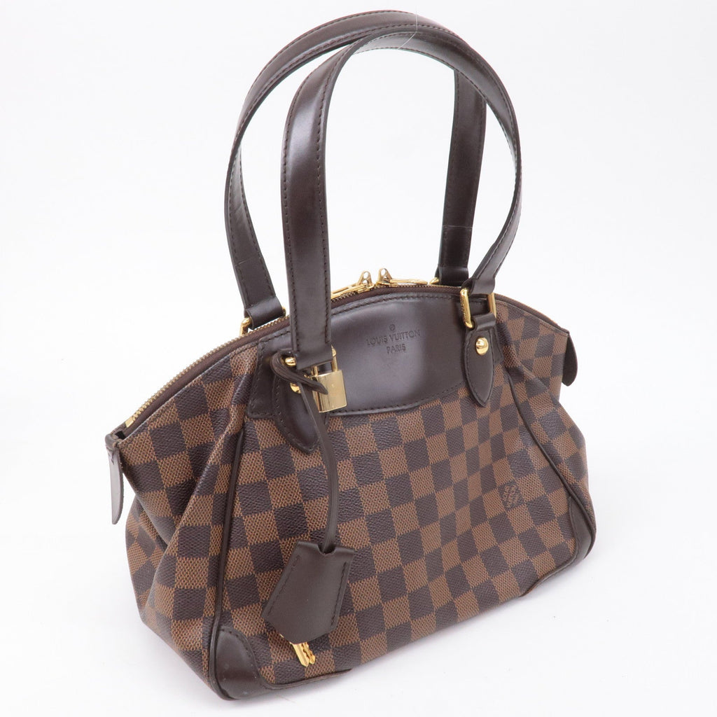 Louis Vuitton Damier Ebene Verona PM Hand Bag Brown N41117