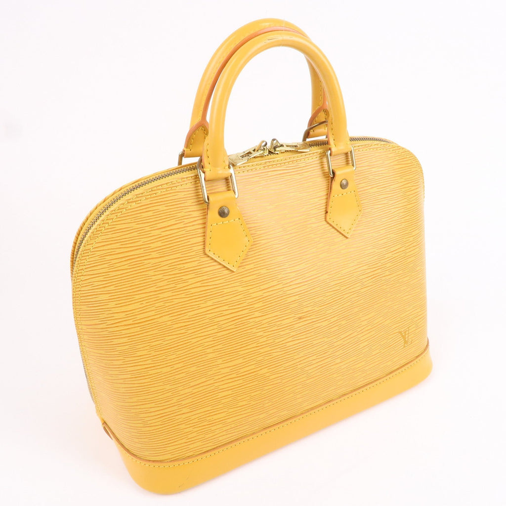 Louis Vuitton Epi Alma PM Hand Bag Tassili Yellow M52149