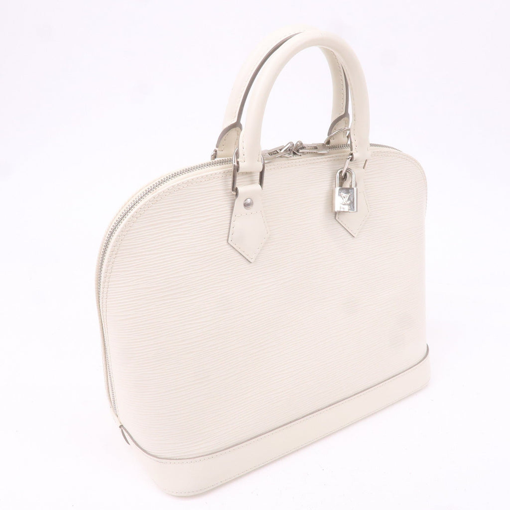 Louis Vuitton Epi Alma Hand Bag White Ivoire M5280J