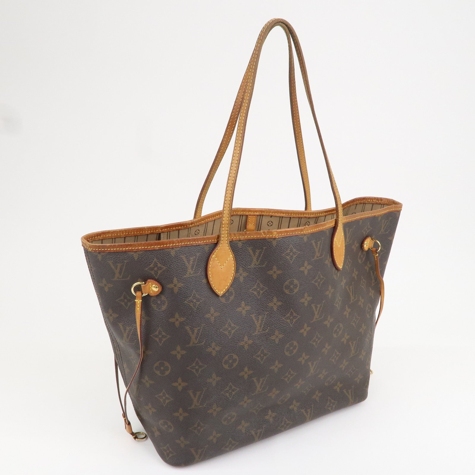 Louis Vuitton Monogram Neverfull MM Tote Bag Brown M40156