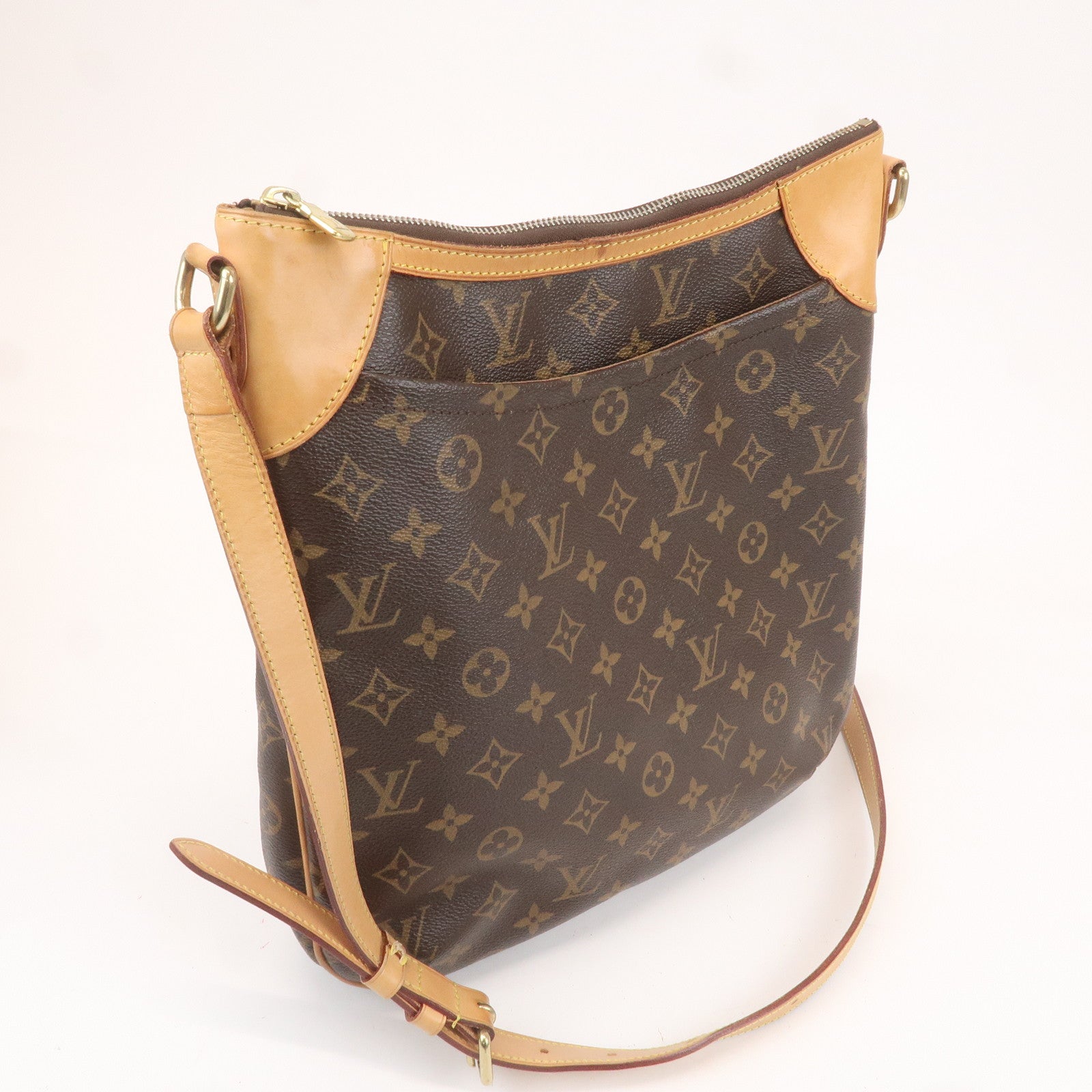 Louis Vuitton Monogram Odeon MM Shoulder Bag Brown M56389