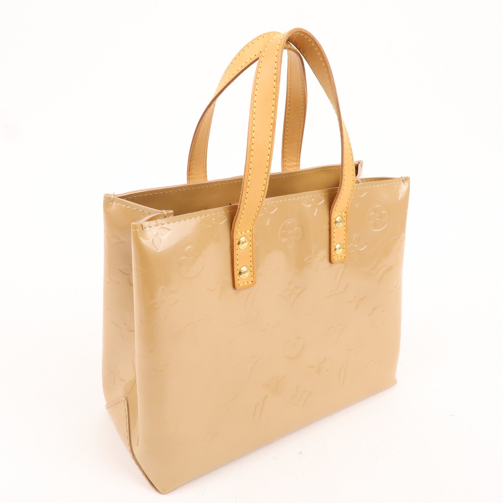 Louis Vuitton Monogram Vernis Lead PM Hand Bag Noisette M91334