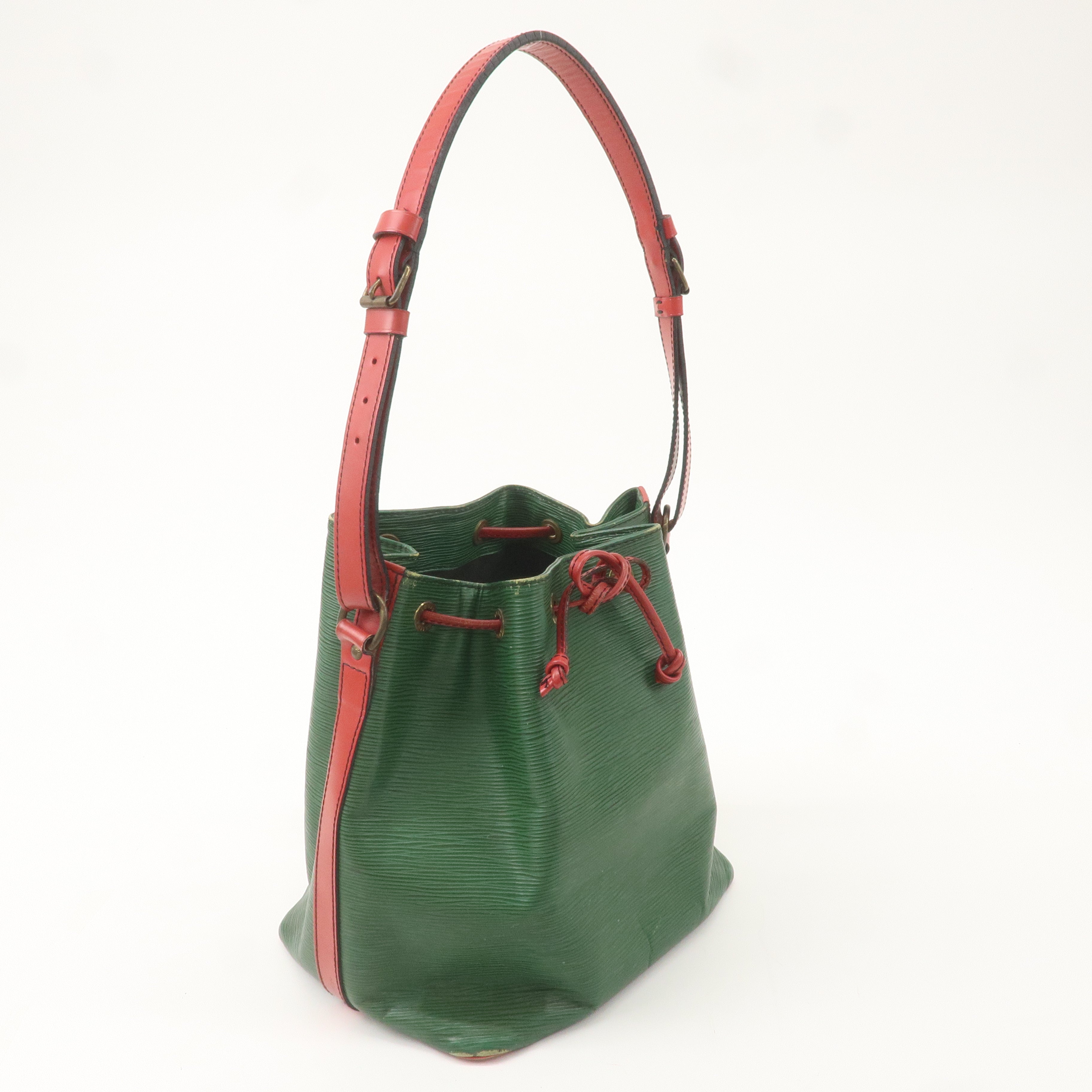 Louis Vuitton Epi Petit Noe Shoulder Bag Green Red M44147