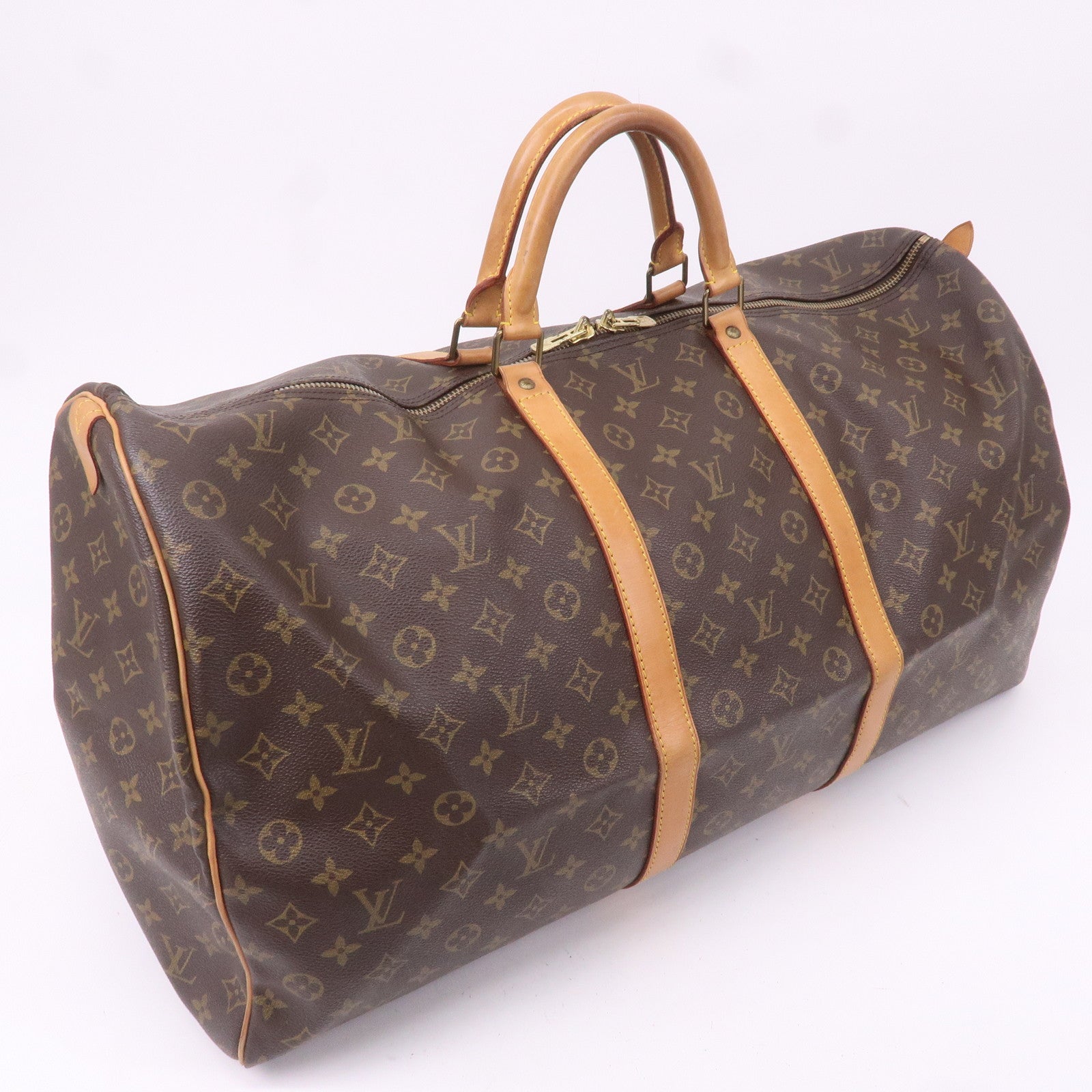 Louis Vuitton Monogram Keep All 60 Boston Bag Brown M41422