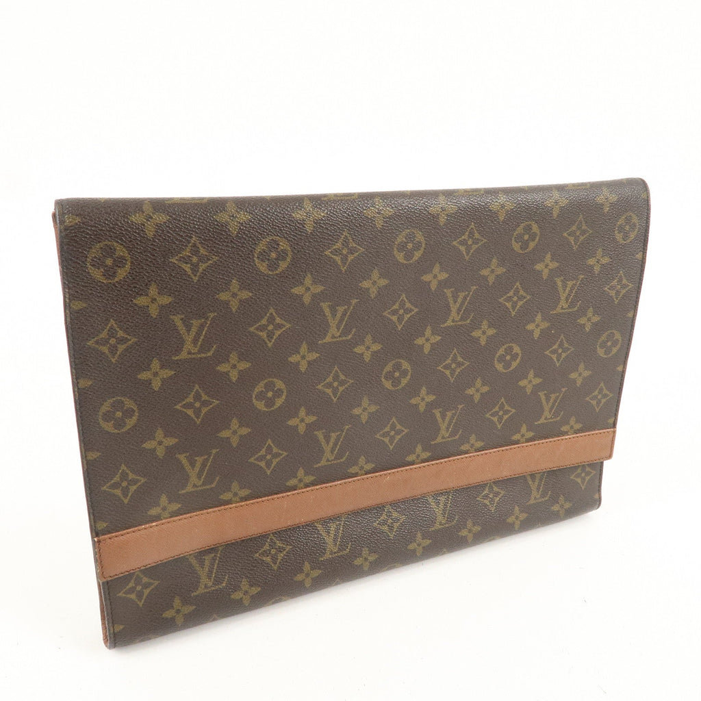 Louis Vuitton Monogram Porte Envelope Clutch Bag Brown M51801