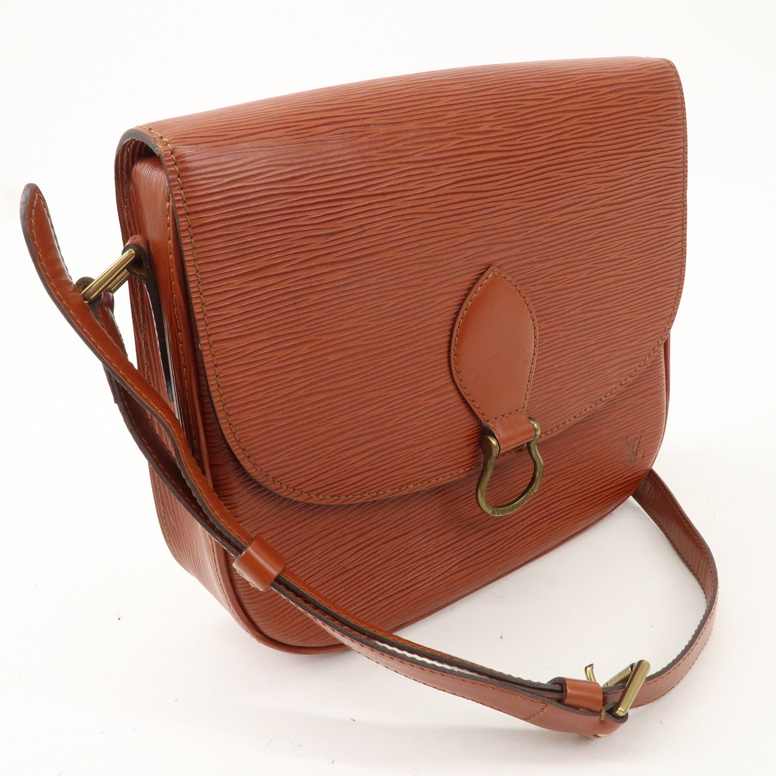 Louis Vuitton Epi Saint Cloud Shoulder Bag Kenya Brown M52193