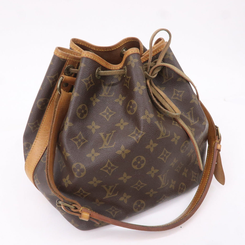 Louis Vuitton Monogram Petit Noe Shoulder Bag Brown M42226
