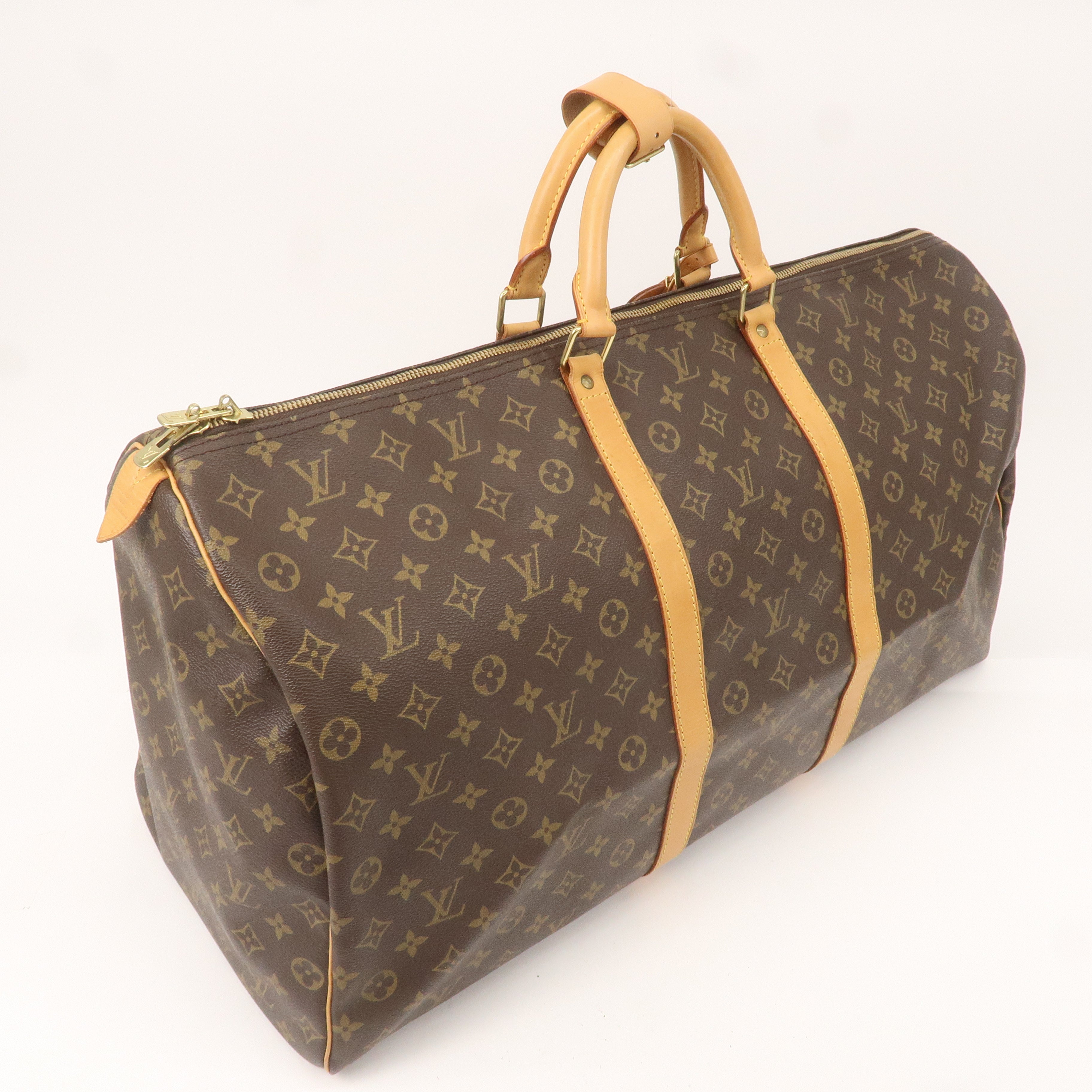 Louis Vuitton Monogram Keep All 60 Boston Bag Brown M41422