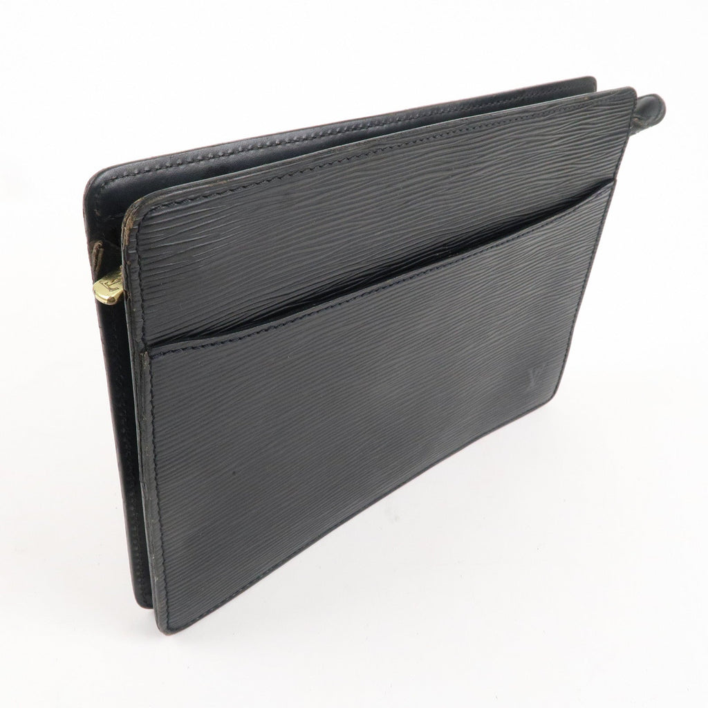 Louis Vuitton Epi Pochette Homme Clutch Bag Noir Black M52522