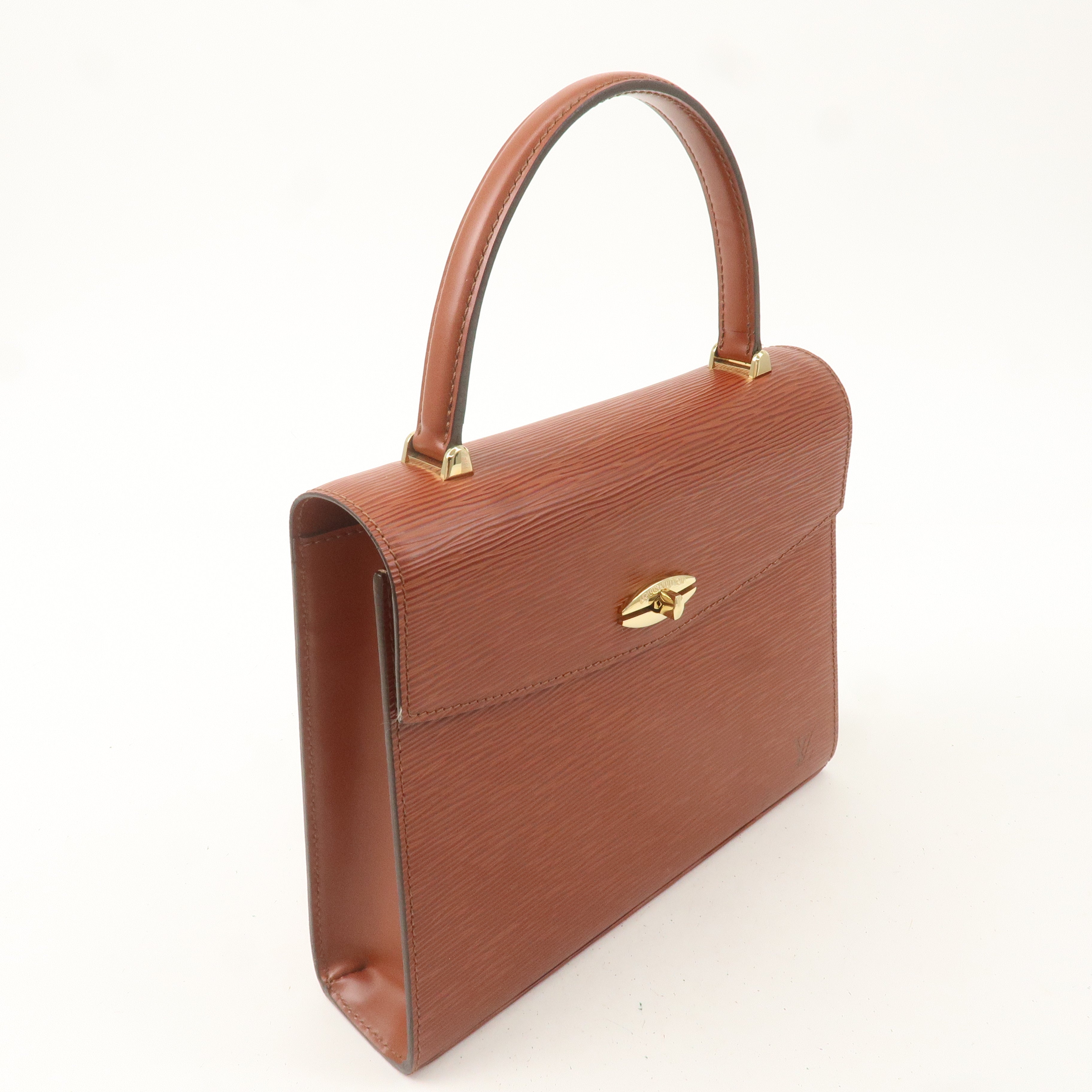 Louis Vuitton Epi Malselv Hand Bag Kenya Brown M52373
