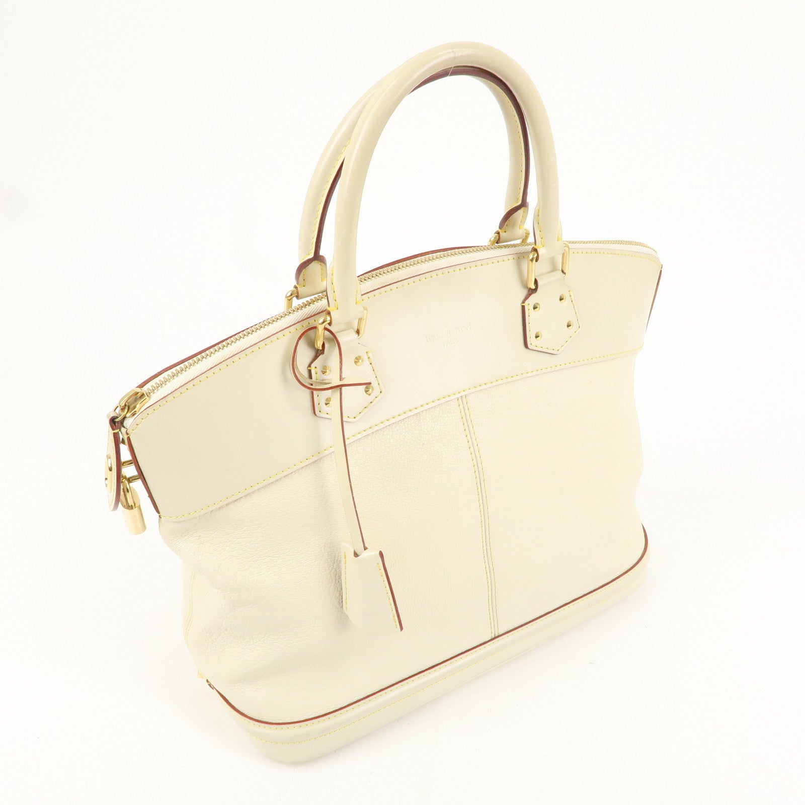 Louis Vuitton Suhali Lock It Hand Bag Tote Bag Blanc M91874