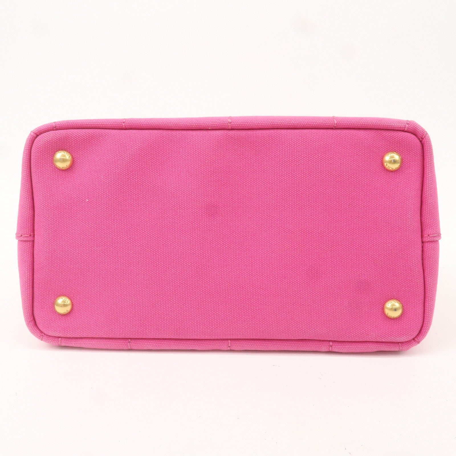 PRADA Logo Canapa Mini Canvas 2Way Shoulder Bag Pink B2439G