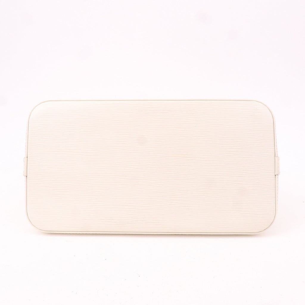 Louis Vuitton Epi Alma Hand Bag White Ivoire M5280J