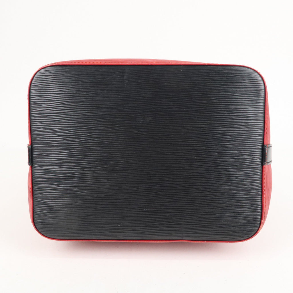 Louis Vuitton Epi Petit Noe Shoulder Bag Noir Castilian Red M44172
