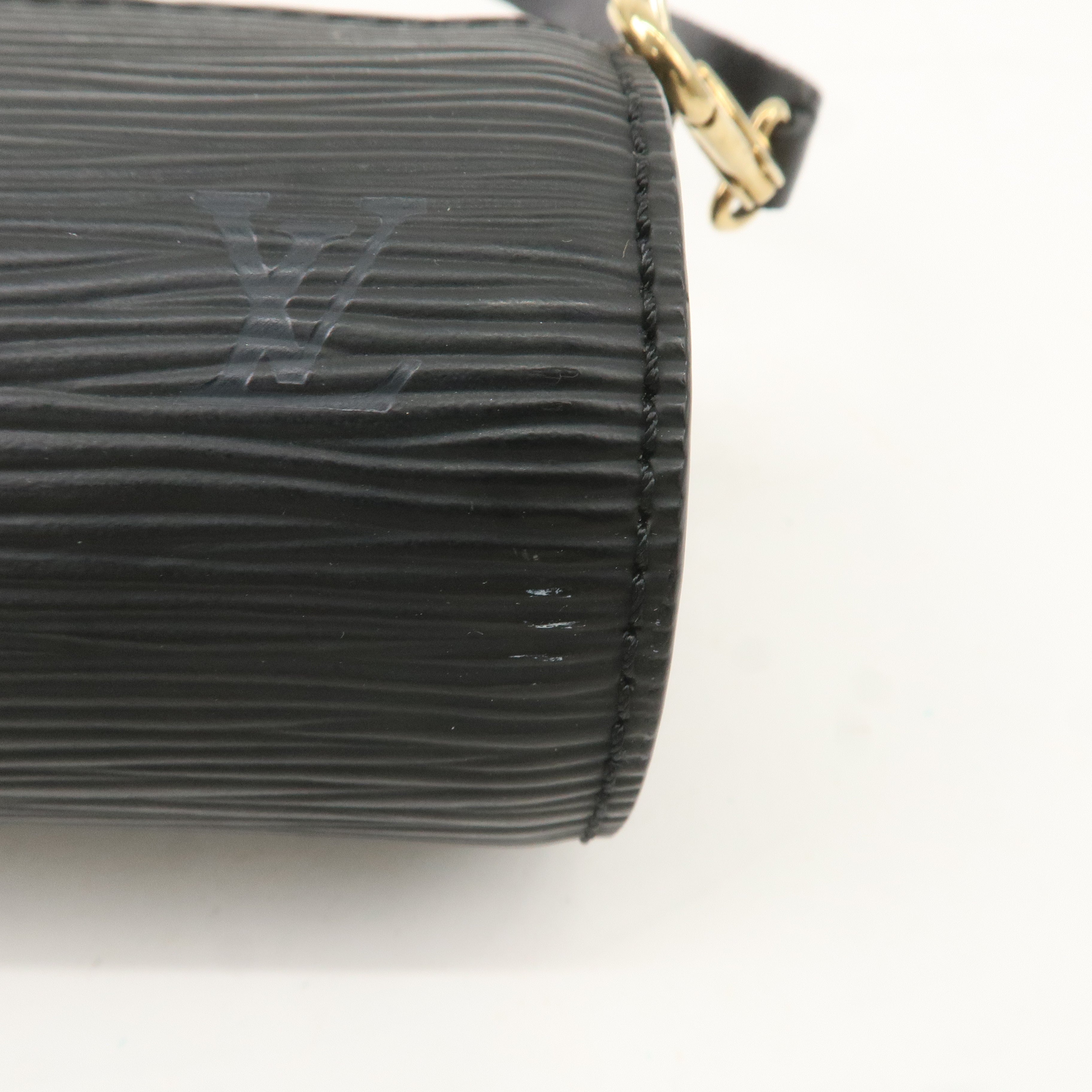 Louis Vuitton Epi Mini Pouch For Soufflot Hand Bag Noir Black F/S