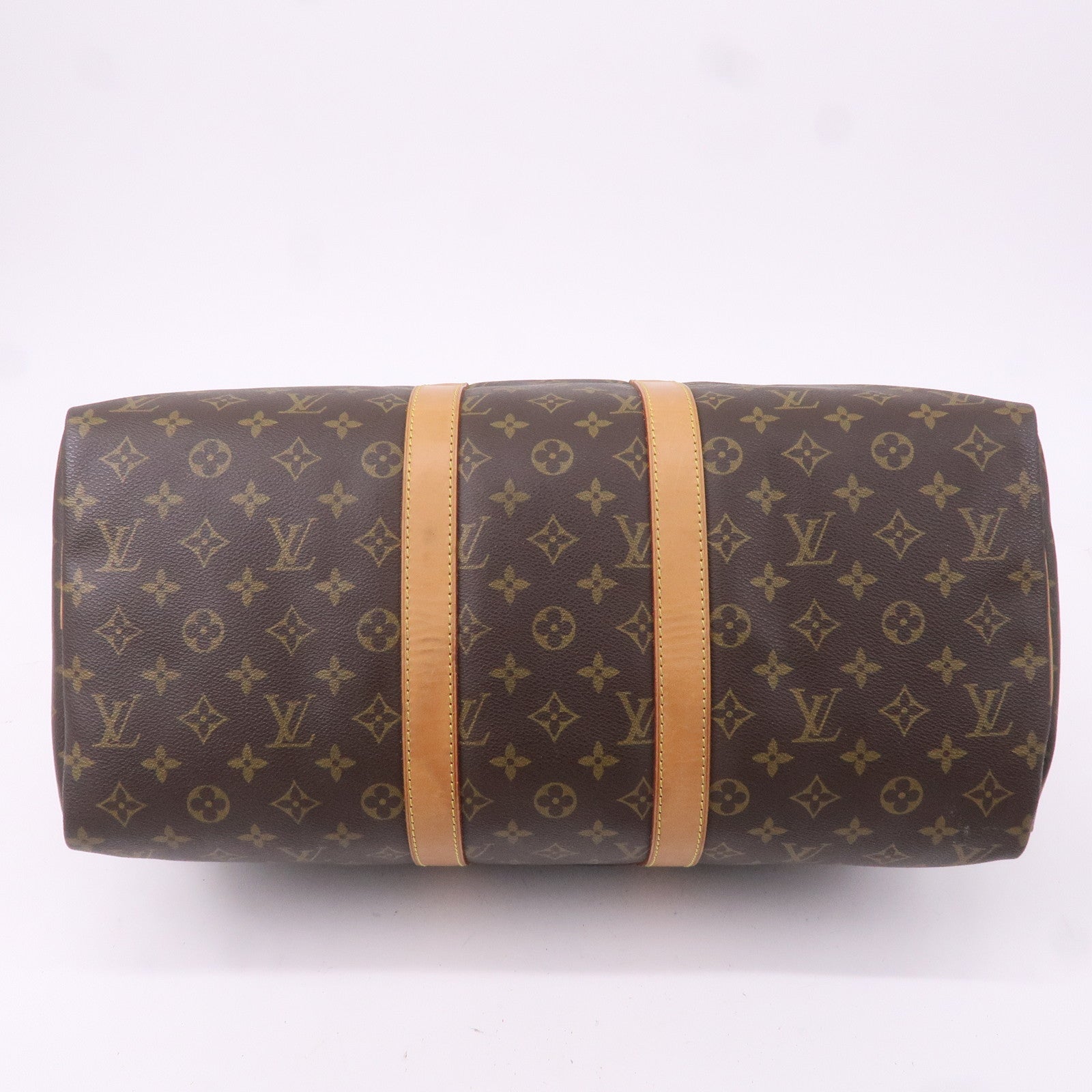Louis Vuitton Monogram Keep All 45 Boston Bag Brown M41428