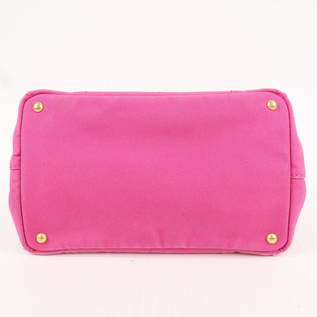 PRADA Canapa Canvas Tote Bag Hand Bag Pink BN1877