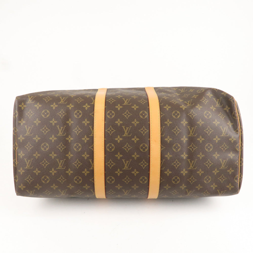 AuthenticLouis Vuitton Monogram Keep All 55 Boston Bag Brown M41424