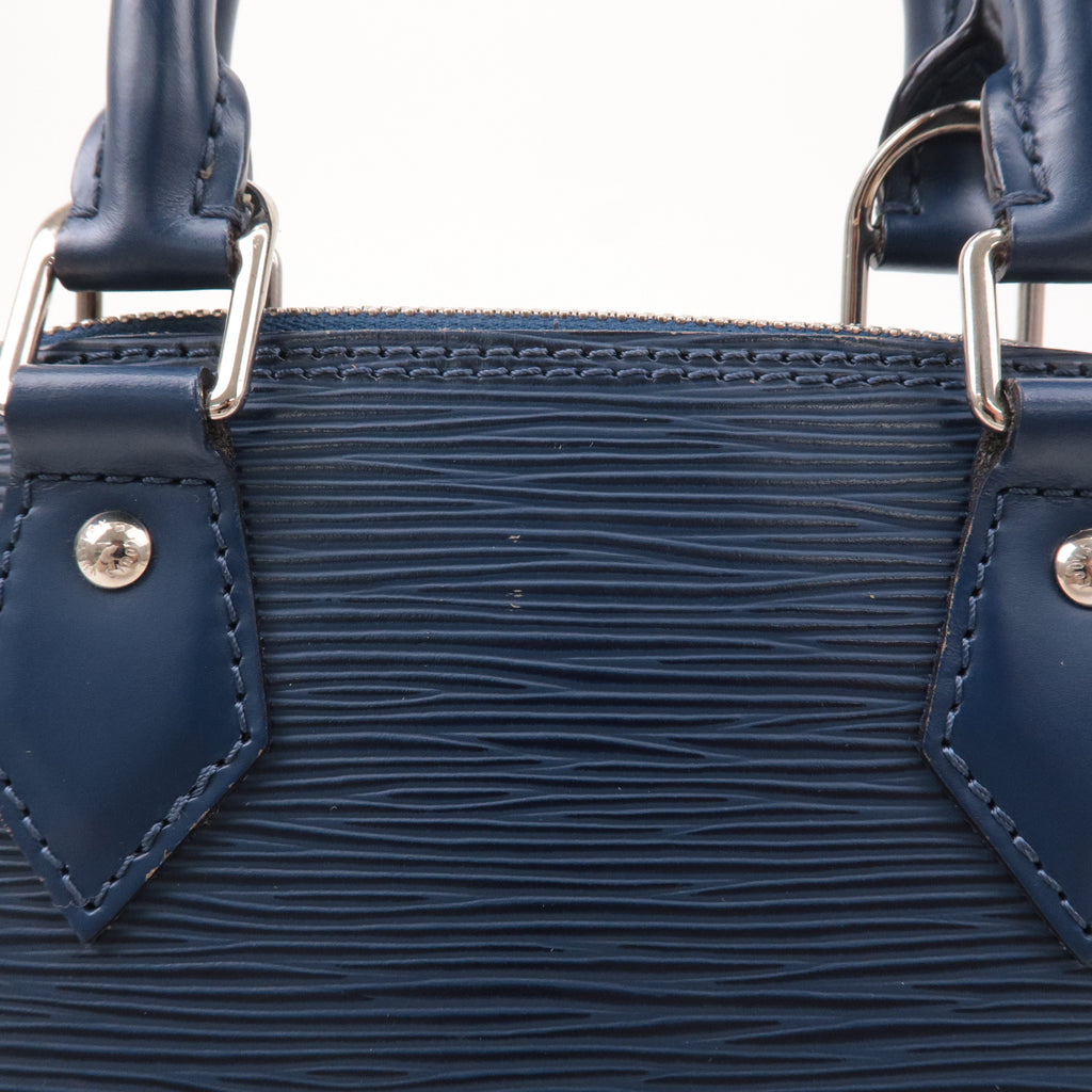 Louis Vuitton Epi Alma BB 2Way Bag Andigo Blue M40855