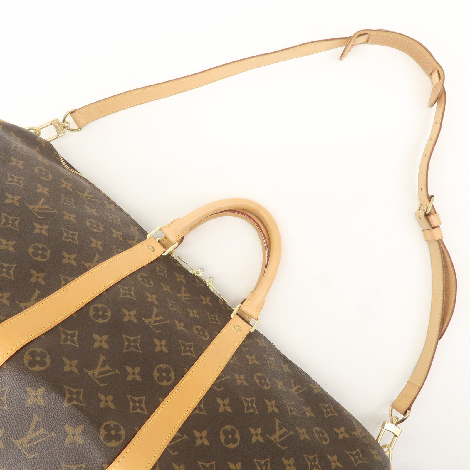 Louis Vuitton Monogram Keep All Bandouliere 55 Boston Bag M41414