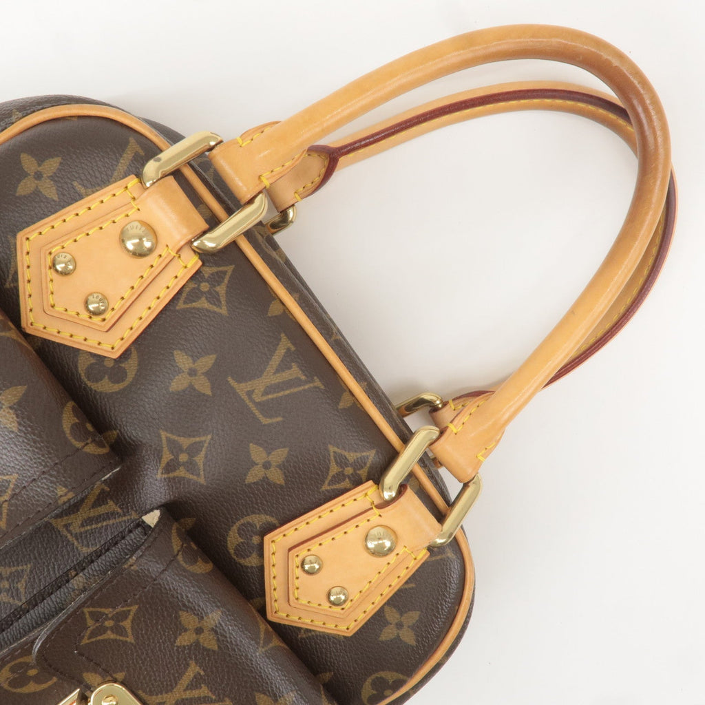 Louis Vuitton Monogram Manhattan PM Hand Bag Brown M40026