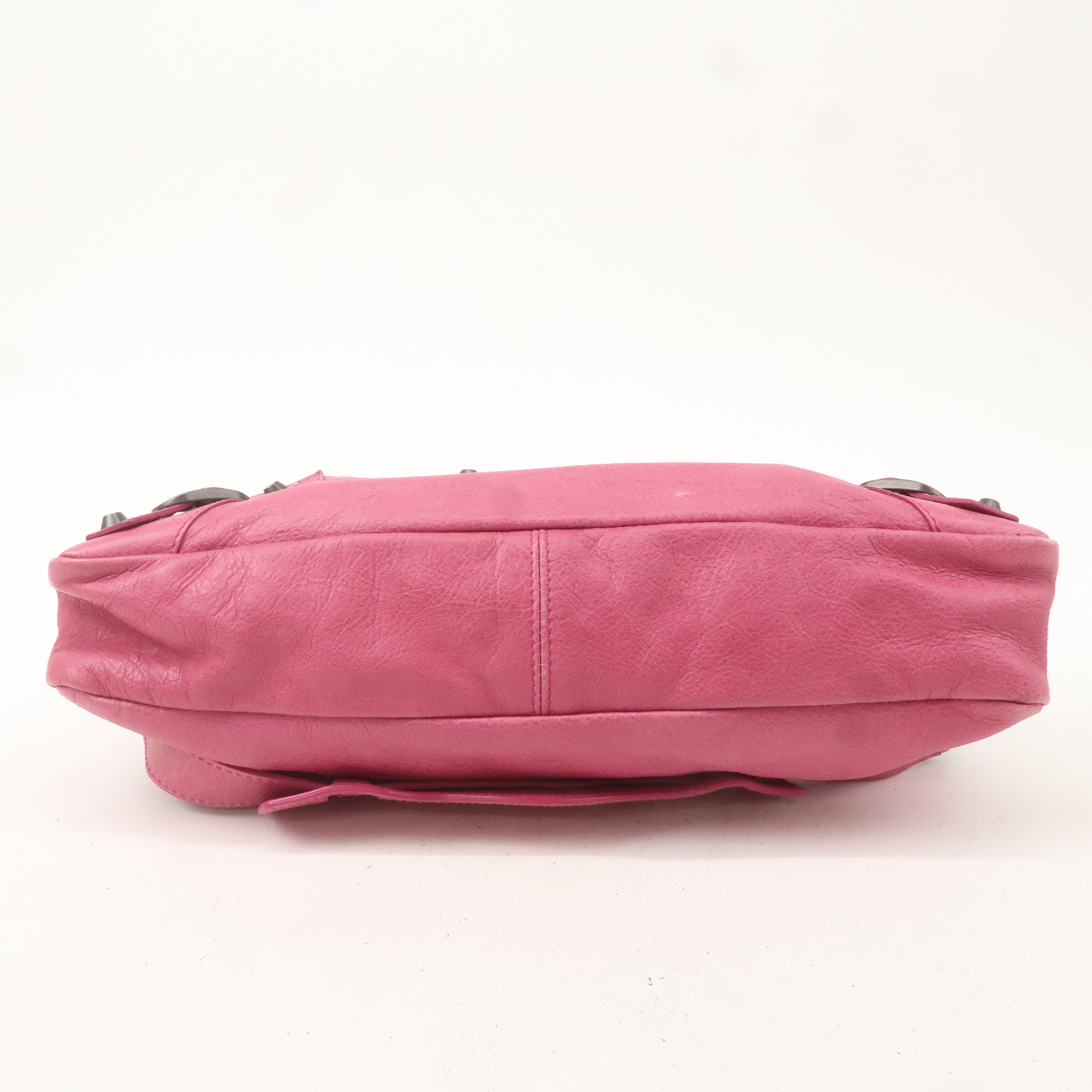 BALENCIAGA The First Leather 2Way Bag Hand Bag Pink 103208