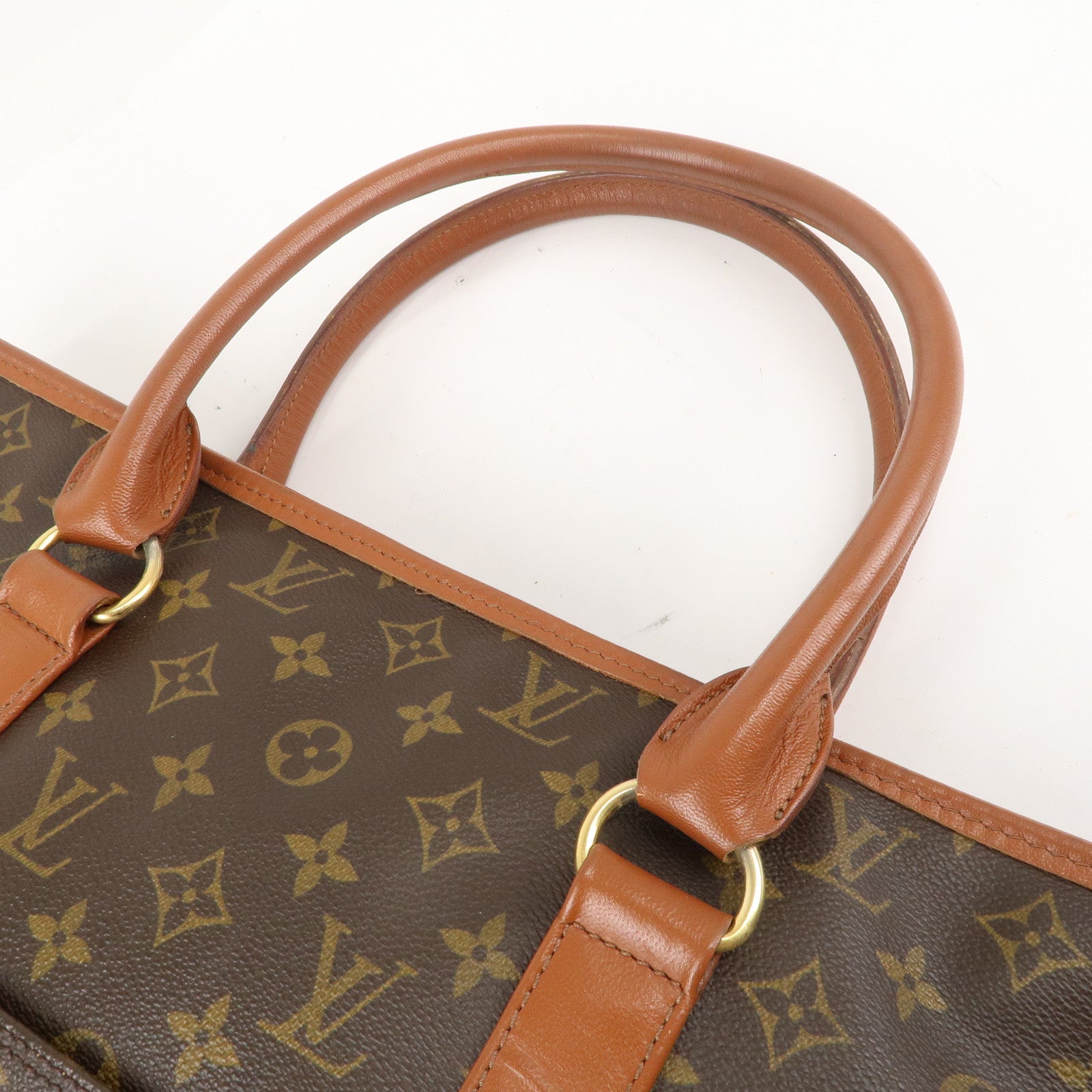 Louis Vuitton Monogram Weekend PM Hand Bag Brown M42425