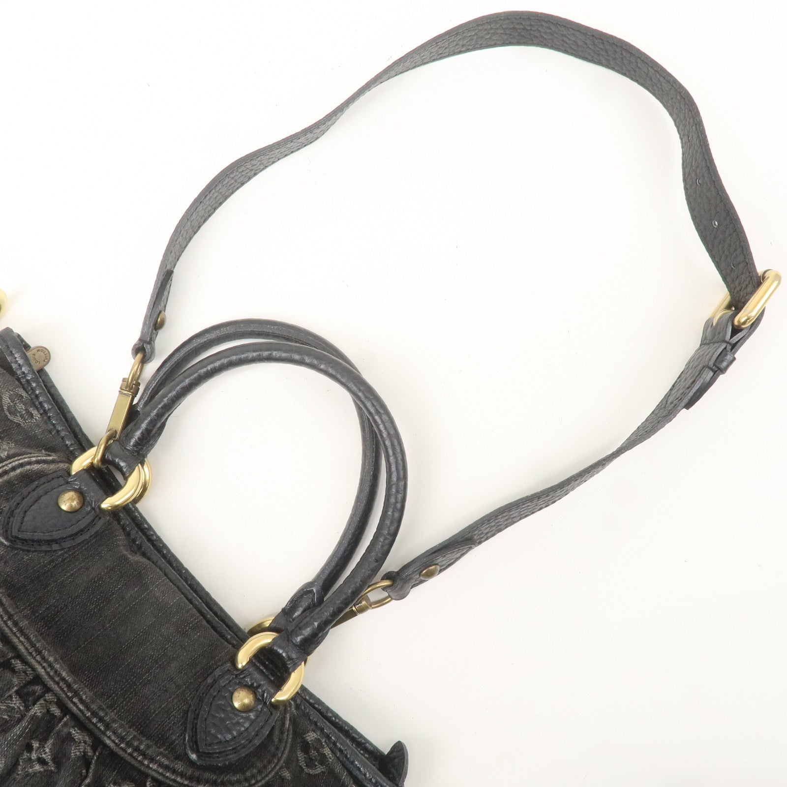Louis Vuitton Monogram Denim Neo Cabby GM Shoulder Bag Noir M95352