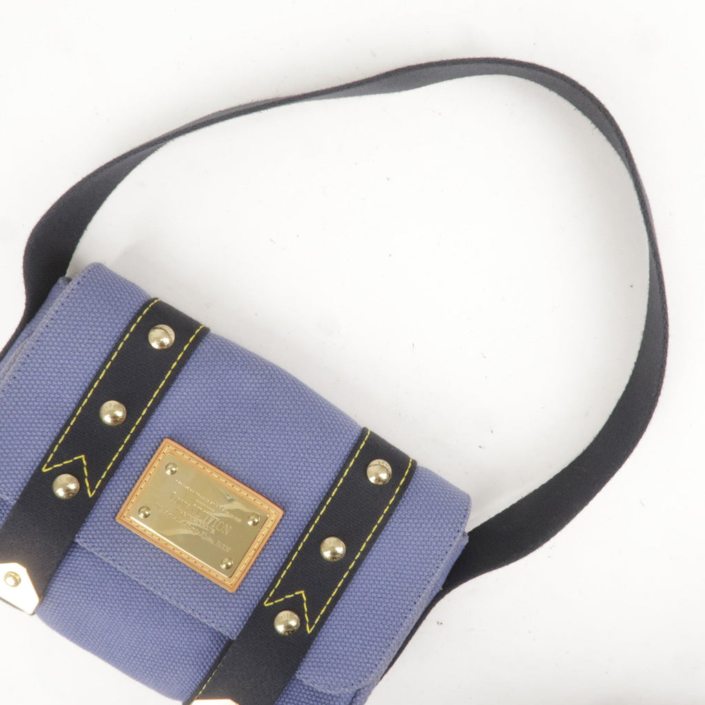 Louis Vuitton Antigua Besace PM Shoulder Bag Blue M40081