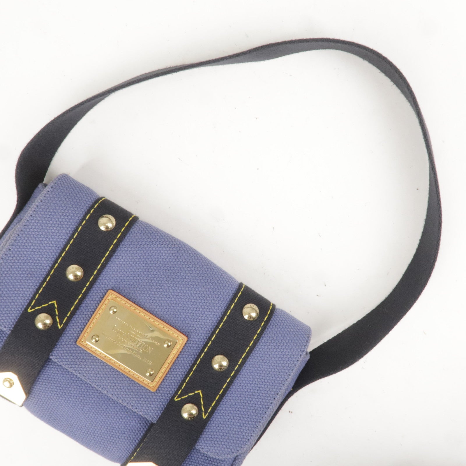 Louis Vuitton Antigua Besace PM Shoulder Bag Blue M40081
