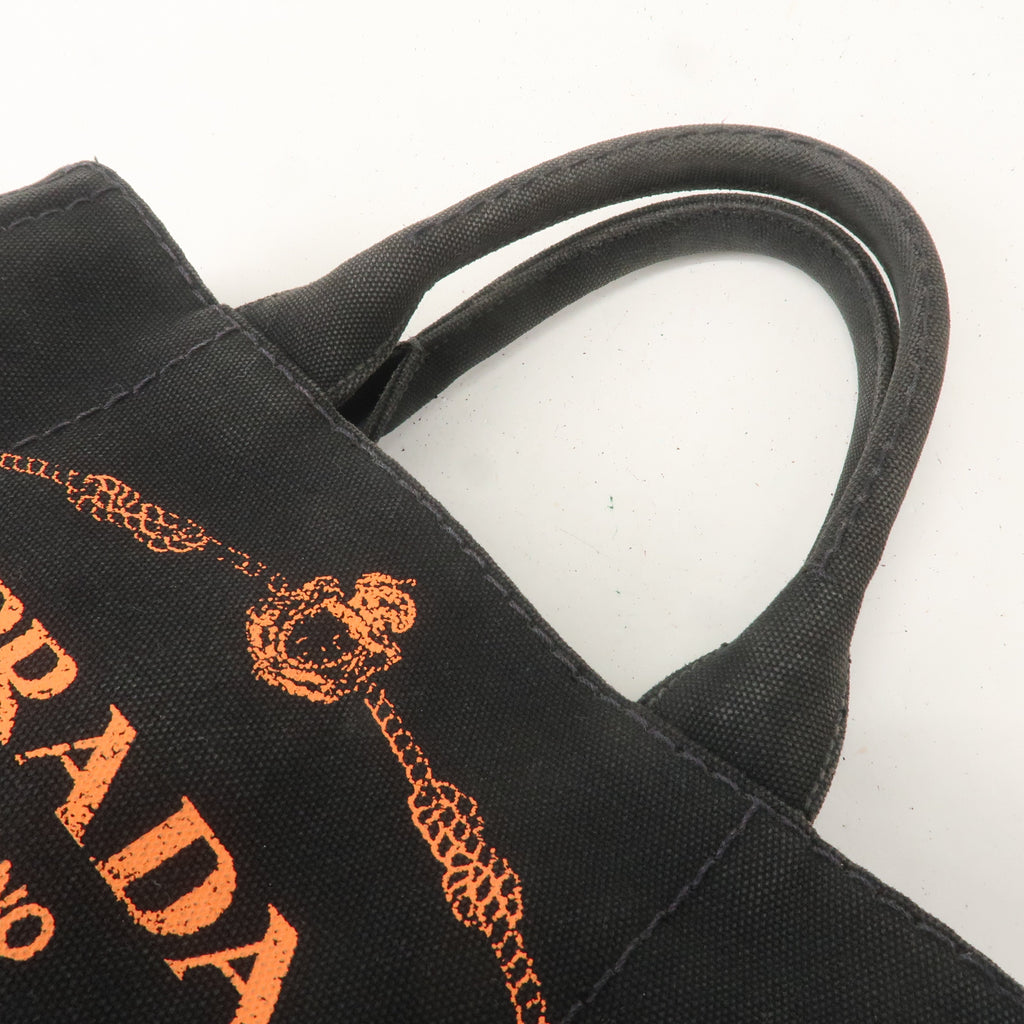 PRADA Canapa Mini Canvas 2Way Bag Black 1BG439