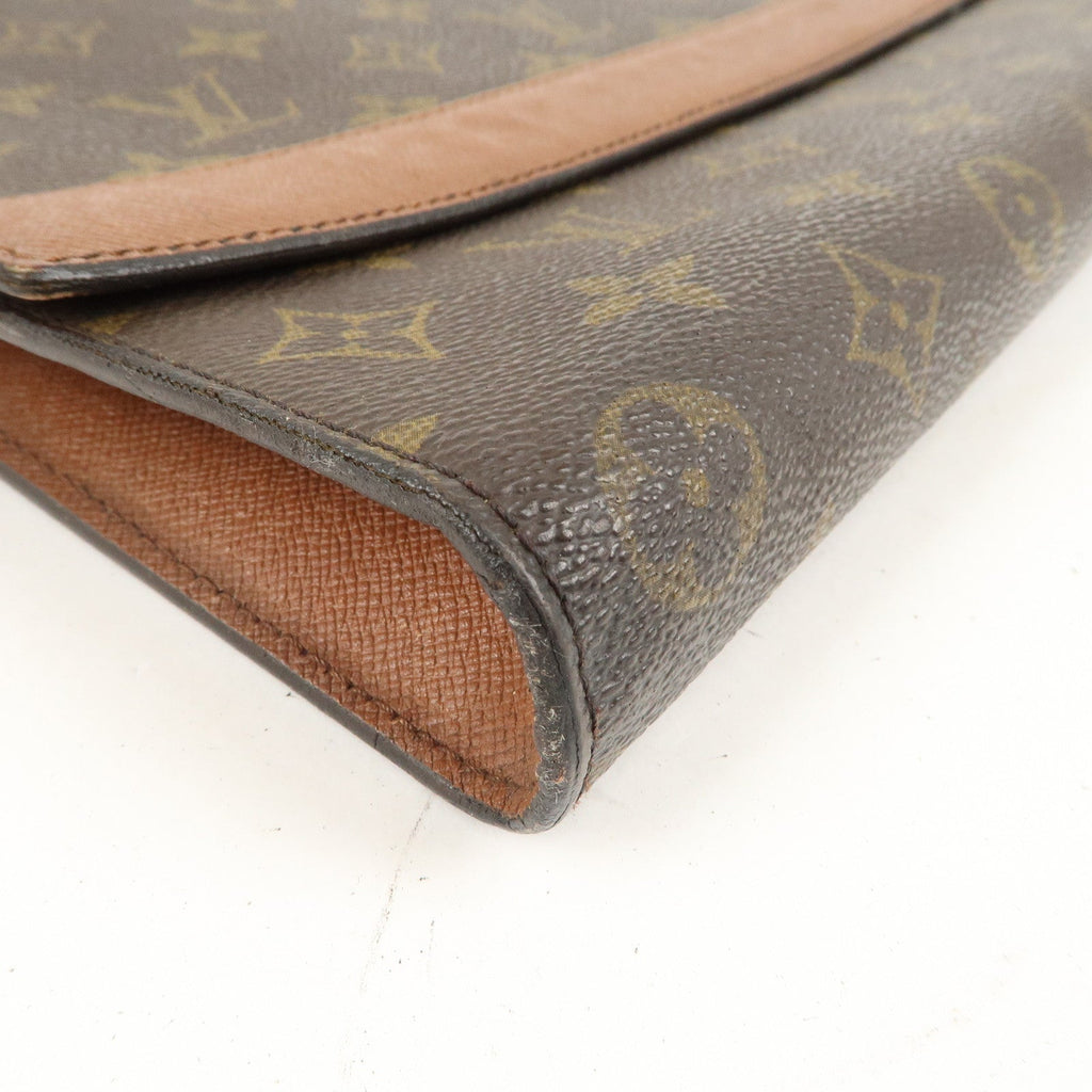 Louis Vuitton Monogram Porte Envelope Clutch Bag Brown M51801