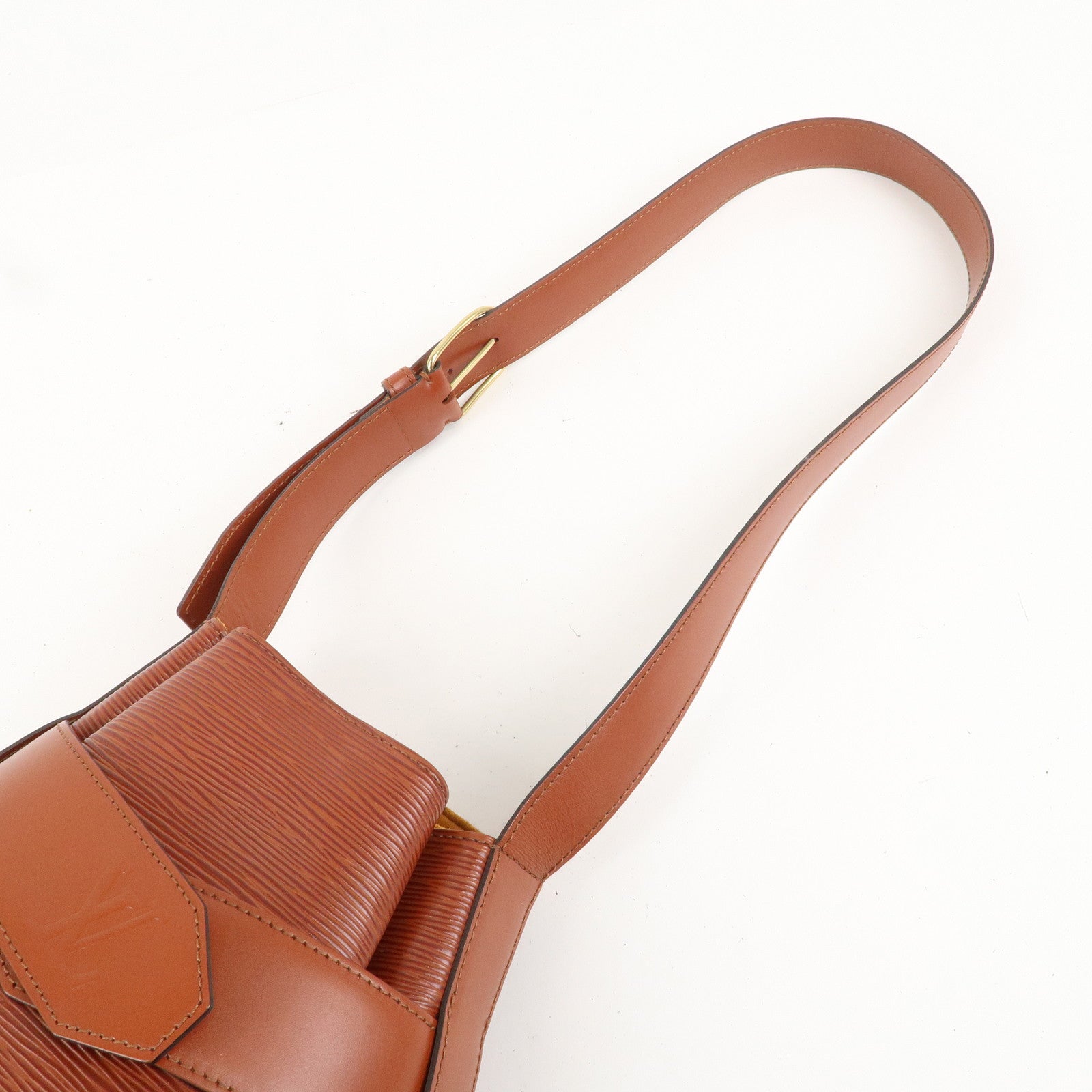 Louis Vuitton Epi Sac D'epaule PM Bucket Bag Kenya Brown M80203