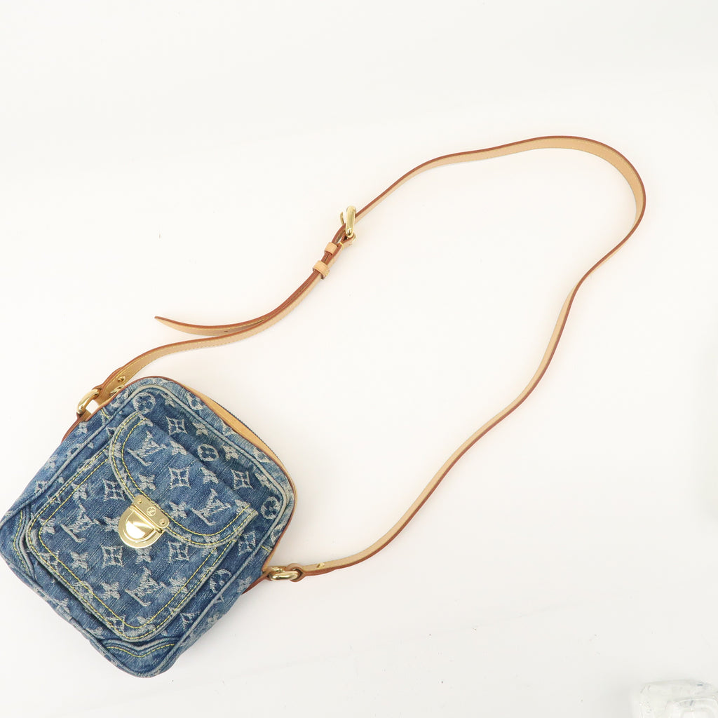 Louis Vuitton Monogram Denim Camera Bag Shoulder Bag Blue