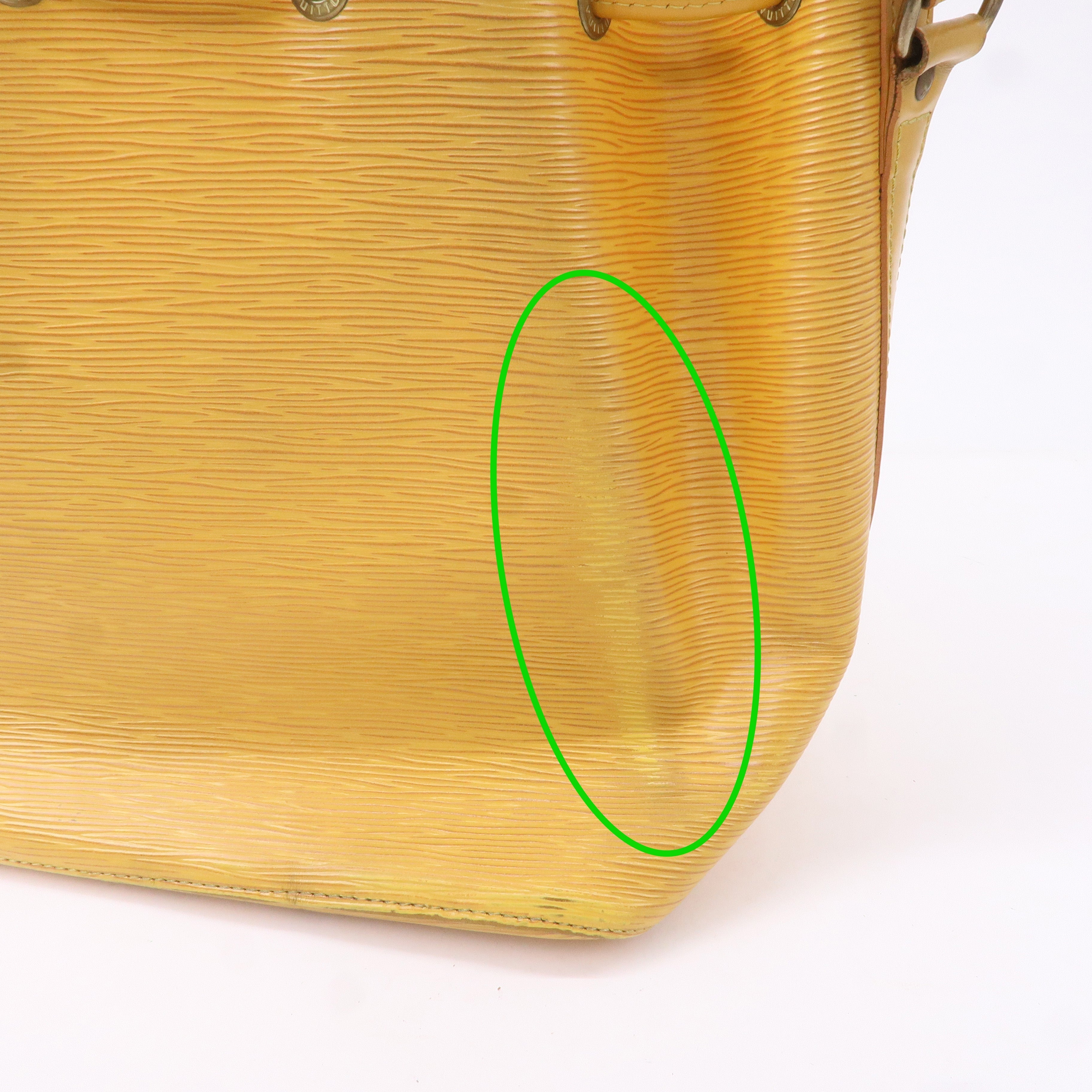 AuthenticLouis Vuitton Epi Petit Noe Shoulder Bag Tassili Yellow M44109