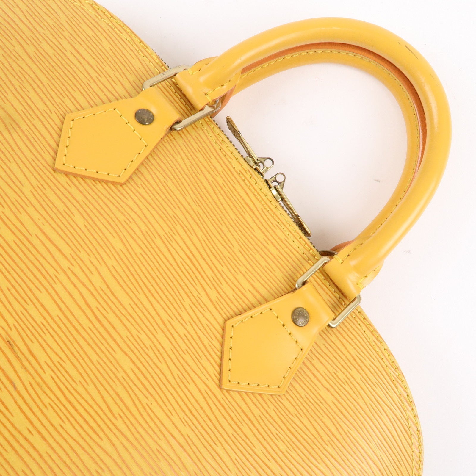 Louis Vuitton Epi Alma PM Hand Bag Tassili Yellow M52149