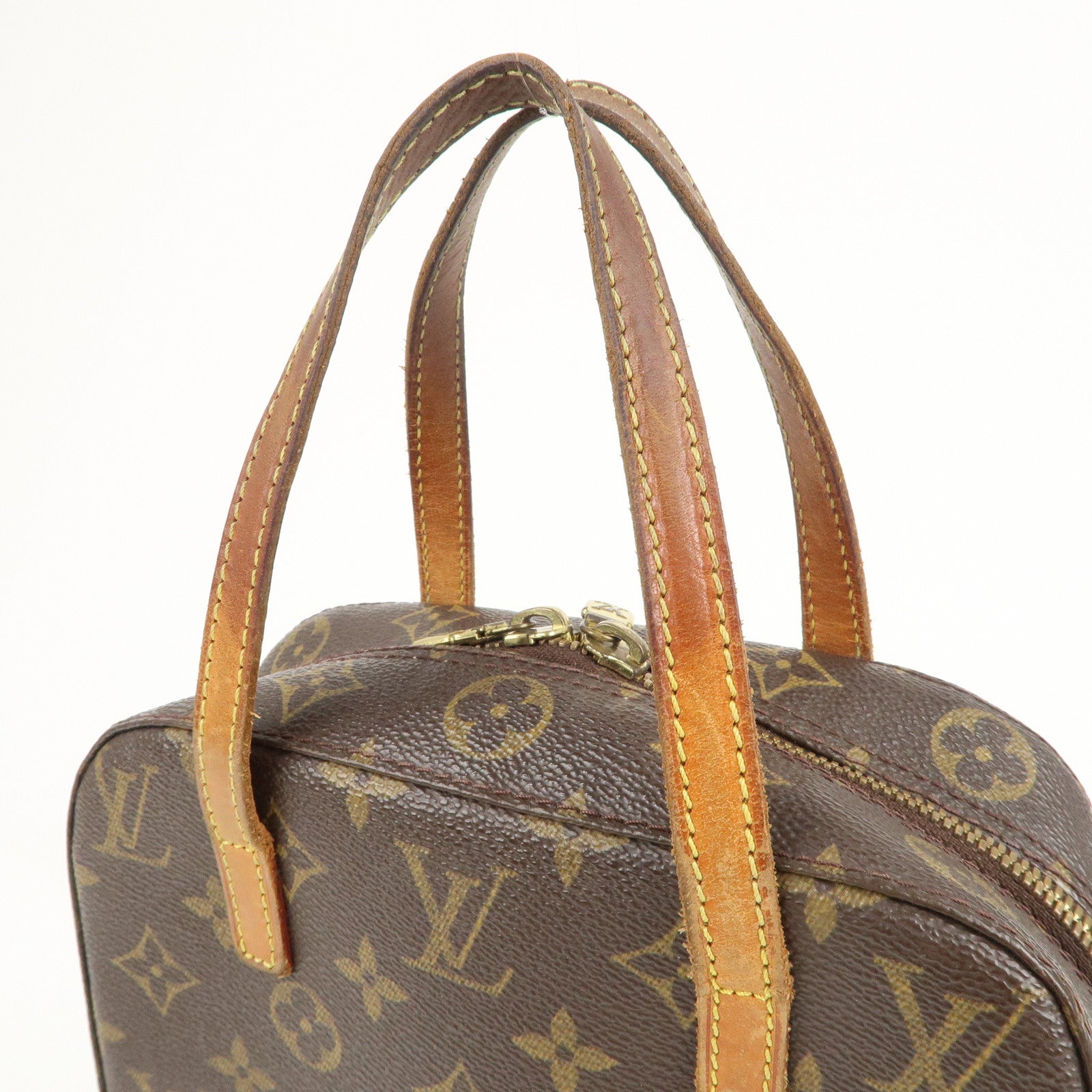 Louis Vuitton Monogram Spontini Hand Bag Brown M47500
